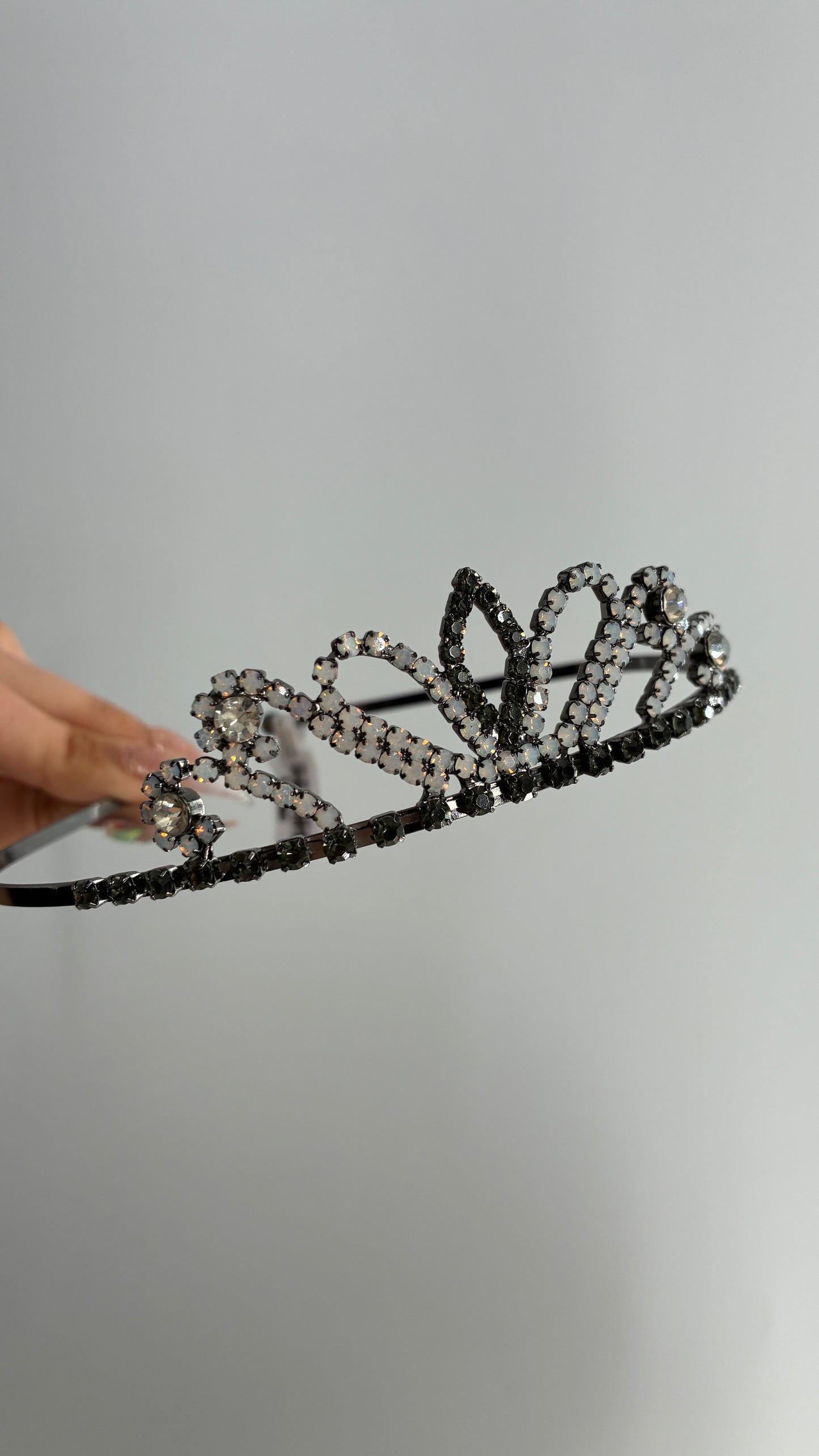 Free People Metal Rhinestone Tiara Headband