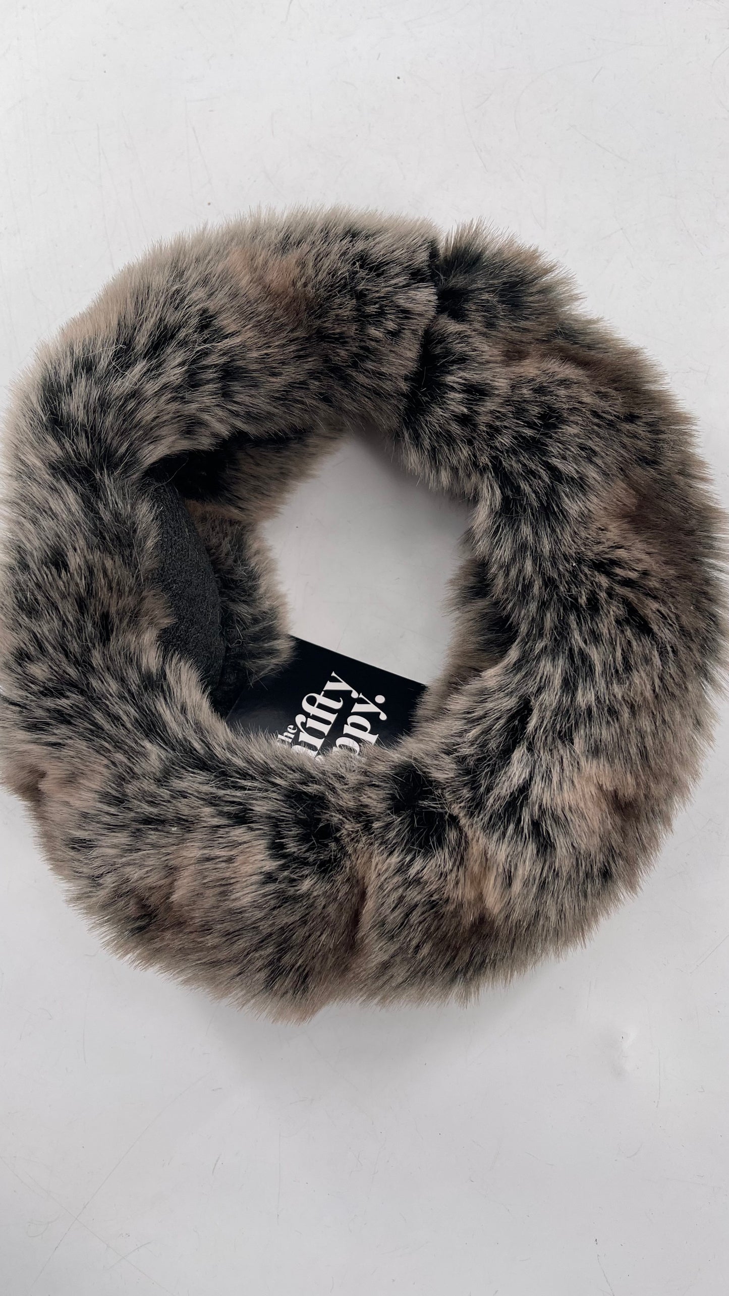 Mixed Tones Brown/Grey Fluffy Furry Headband