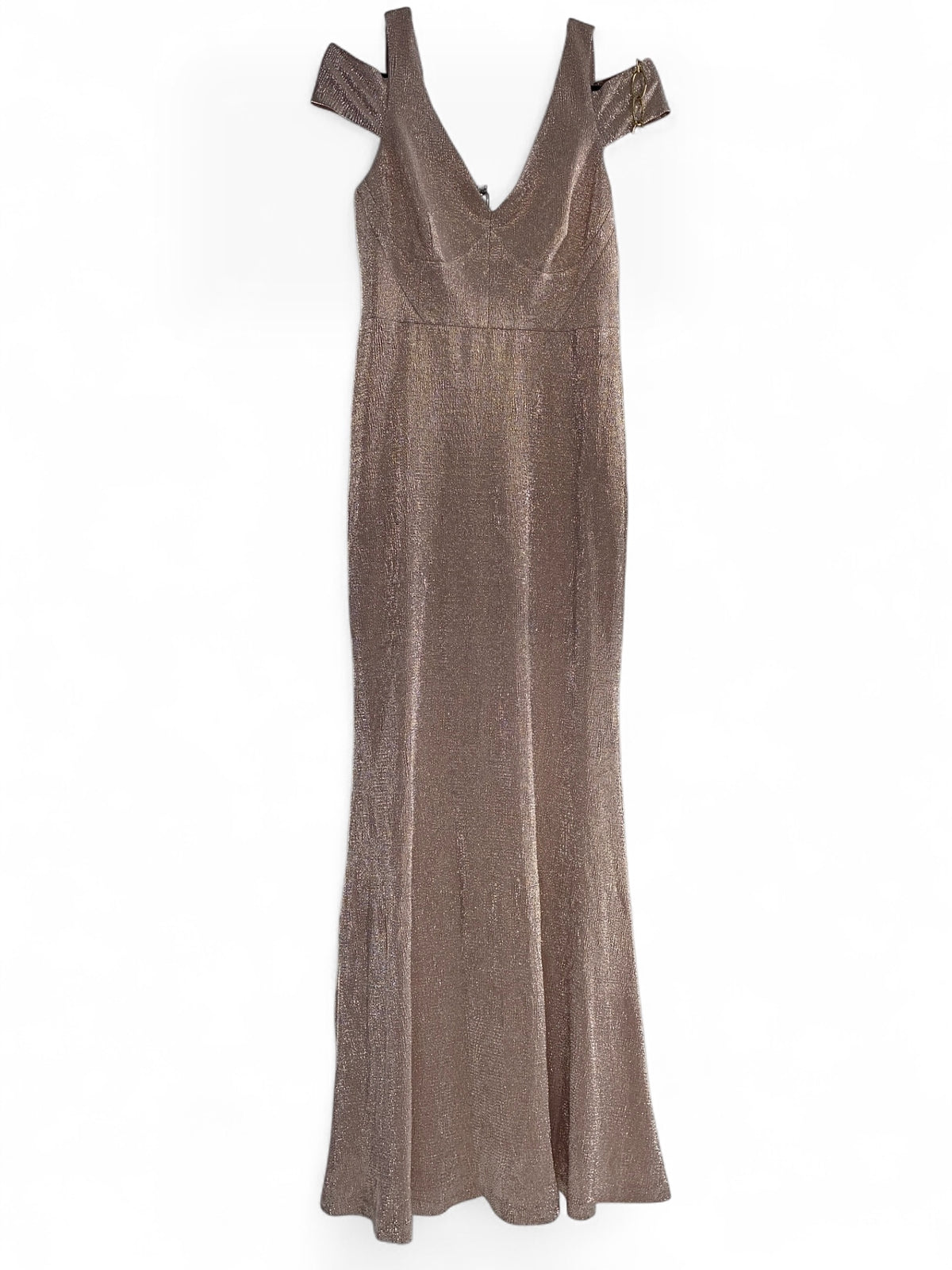 CALVIN KLEIN Nudish Pink Shimmer Sheen Mermaid Dress (10)
