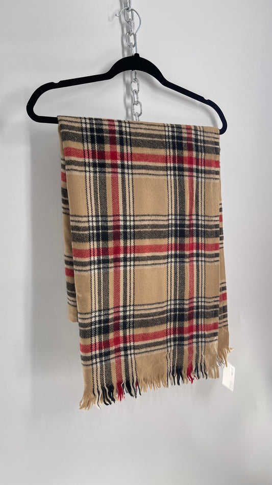 Tan Plaid Scarf