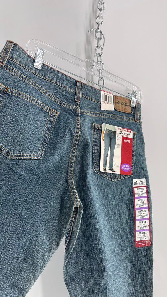 Deadstock Vintage Levi Strauss Mid Rise Straight Legs (12 Long)