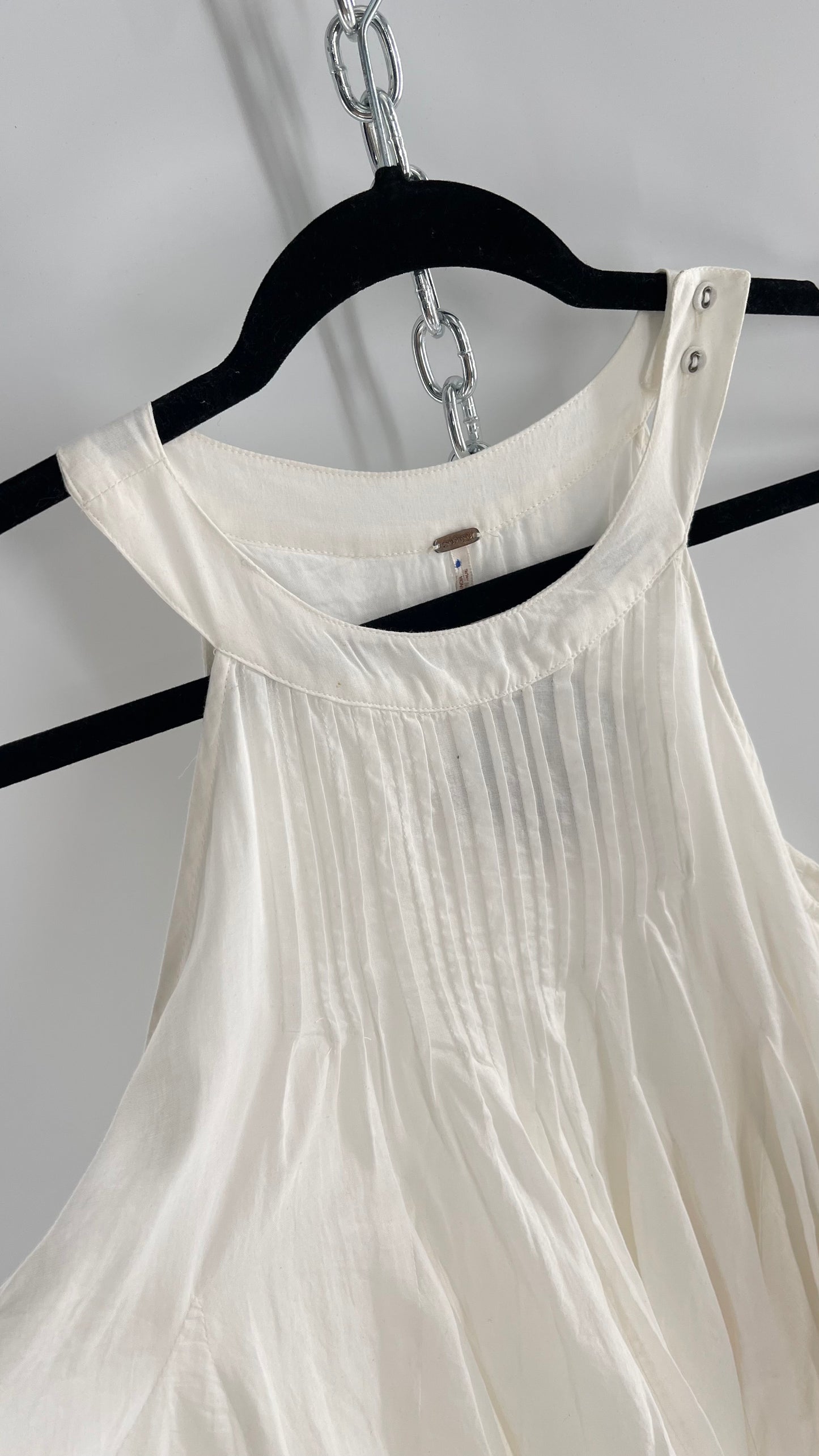 Free People White Pleated Tunic (XS)