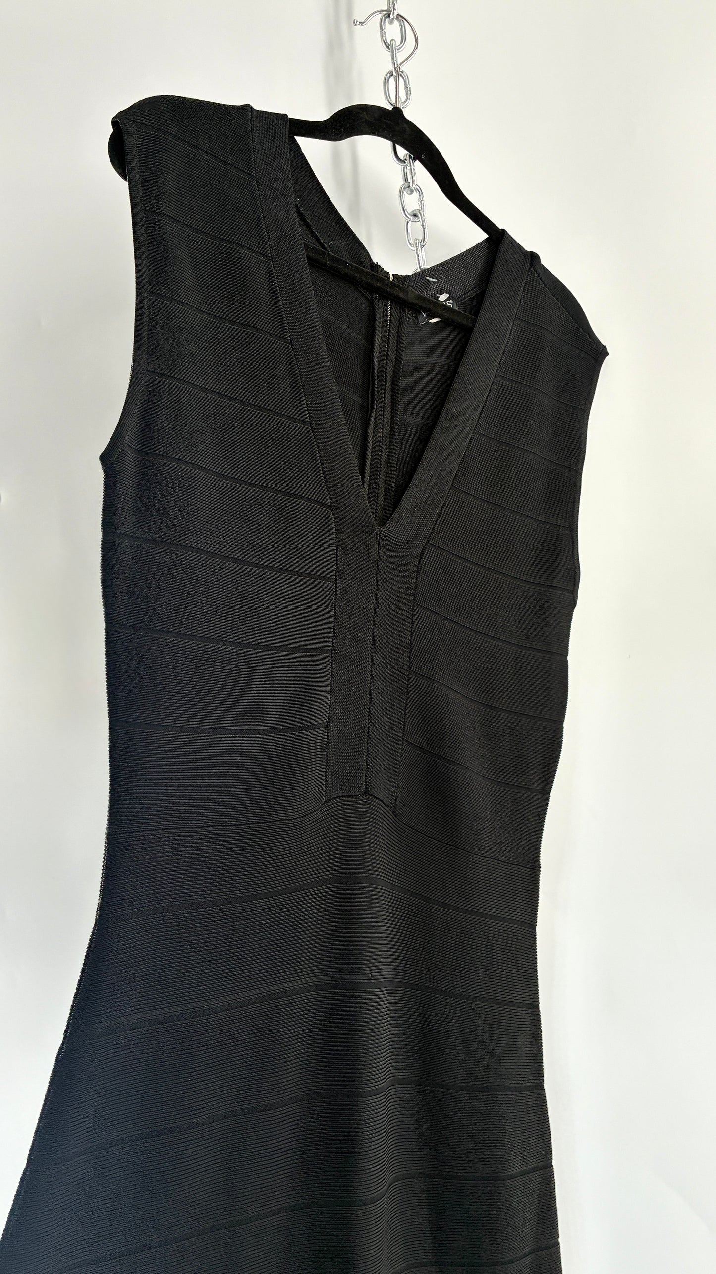 Vintage VENUS Black Bandage Mini Dress with Triple Layer Fringe Hem (10)