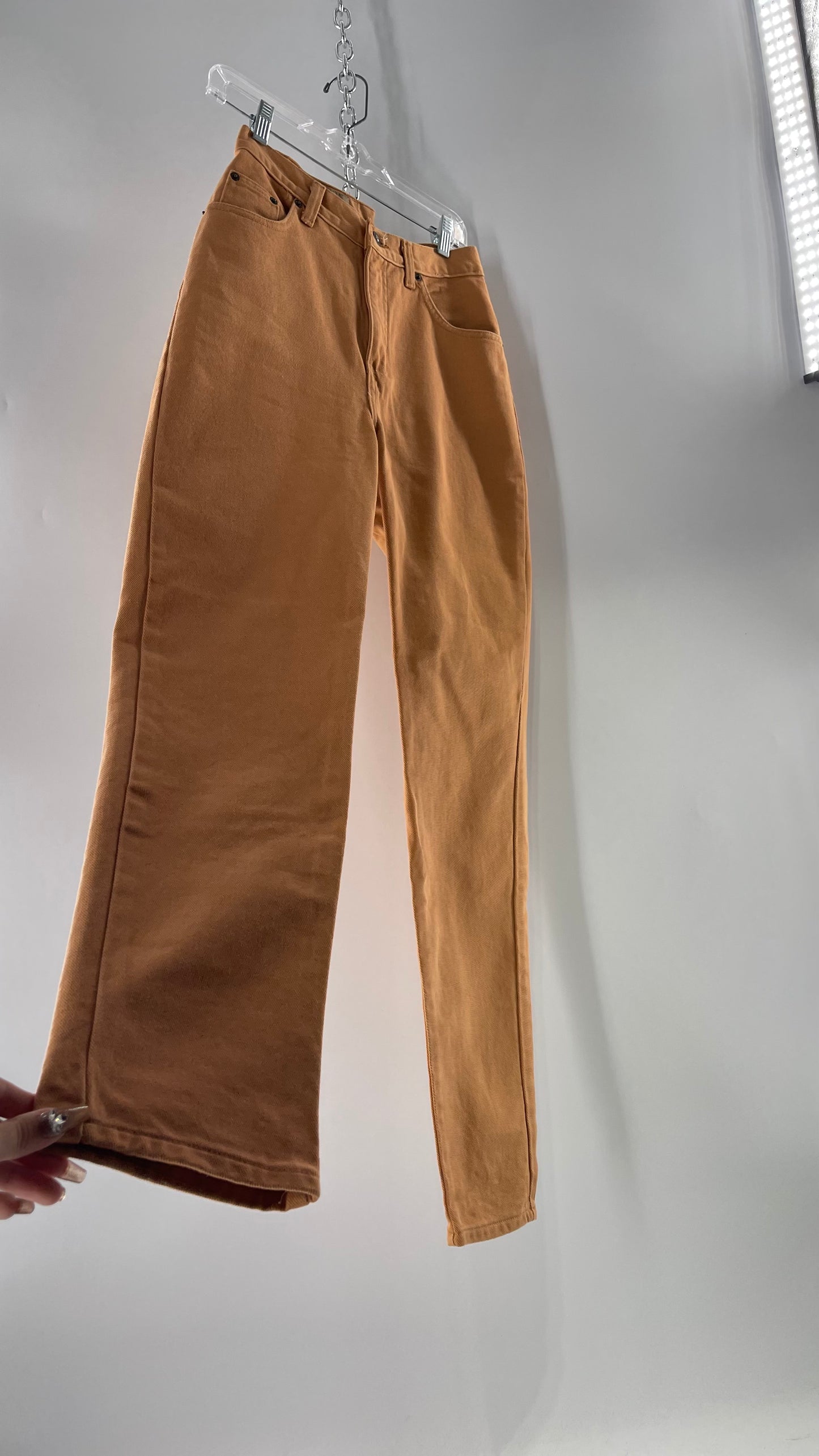 Vintage Mustard/Orange Express Ultra High Waisted Jeans with Old School Jacron (7/8)