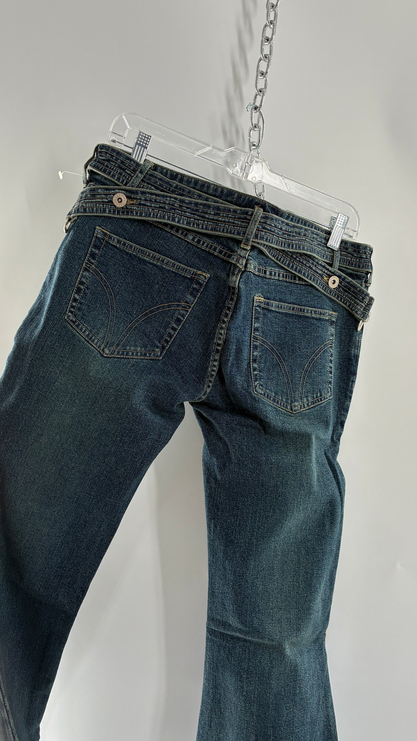 Deadstock Vintage TANNA JEANS with Cross Over Bum Detail and Tags Attached (8)