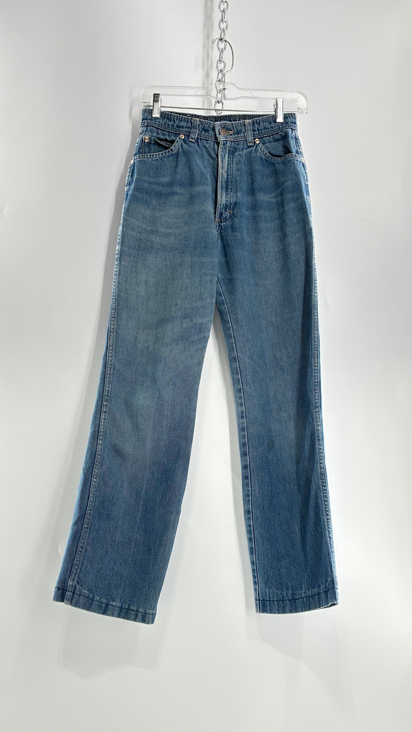 Vintage Oscar de la Renta Light Wash Straight Leg Jeans (10)