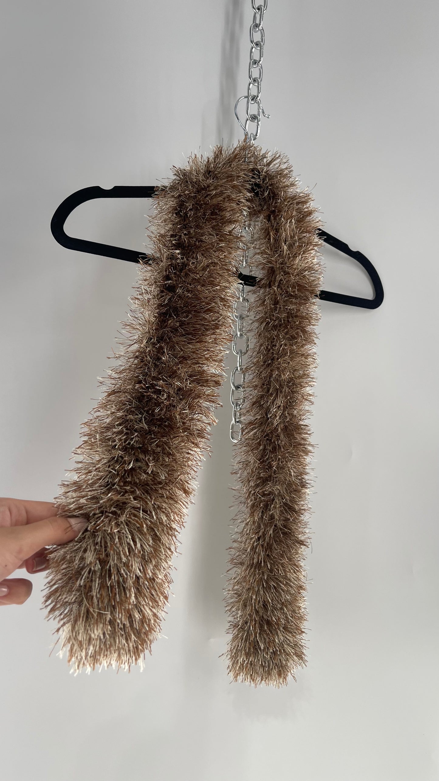 Vintage Brown Fuzzy Scarf