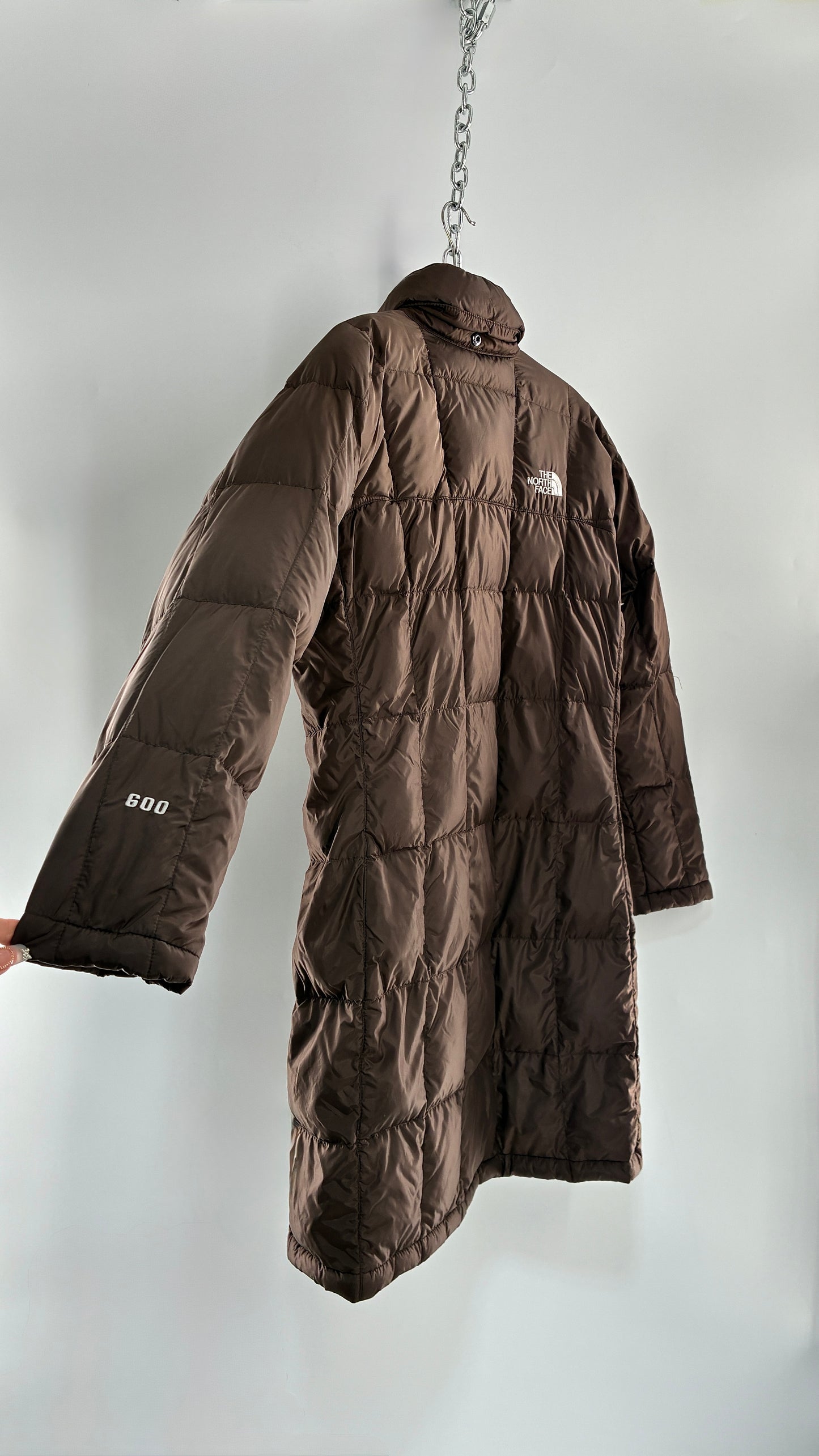 Vintage 1990s NORTH FACE Brown Bubble Puffer Coat (Small)