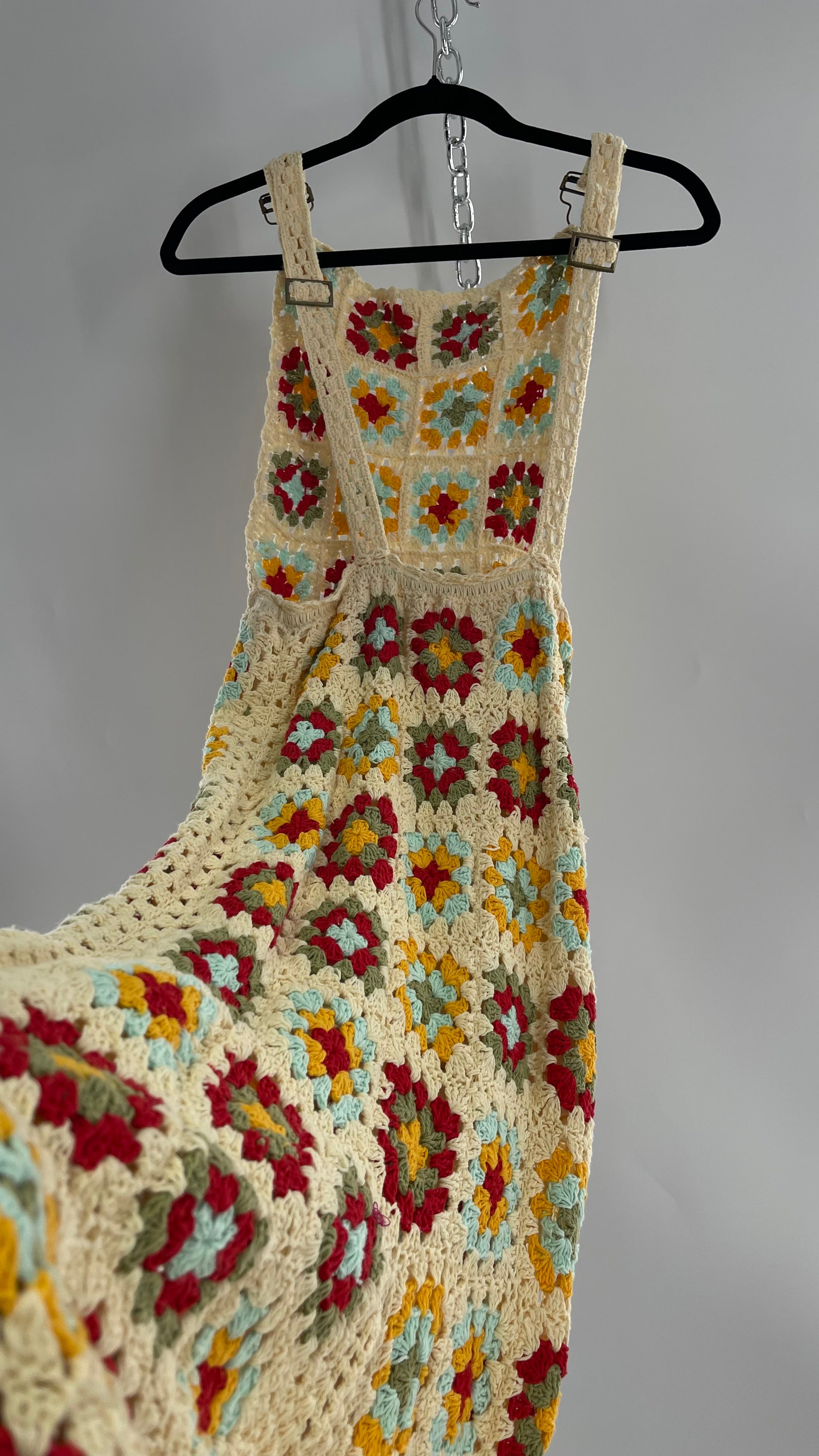 crochet dress free people Y2K Beaded Crochet Maxi Dress Selected By Afterlife Boutique