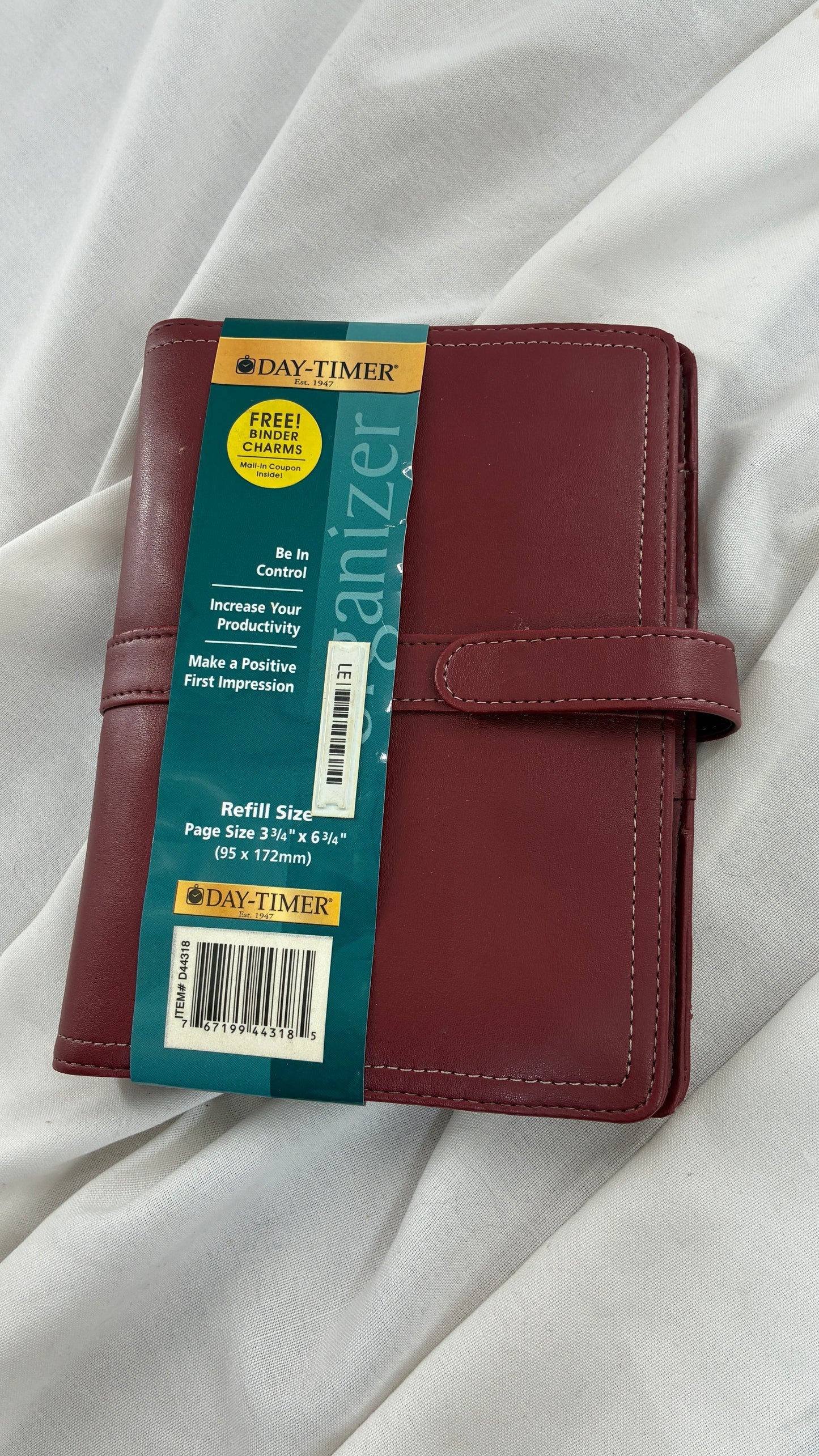 Vintage Red Leather Daily Planner/Organizer