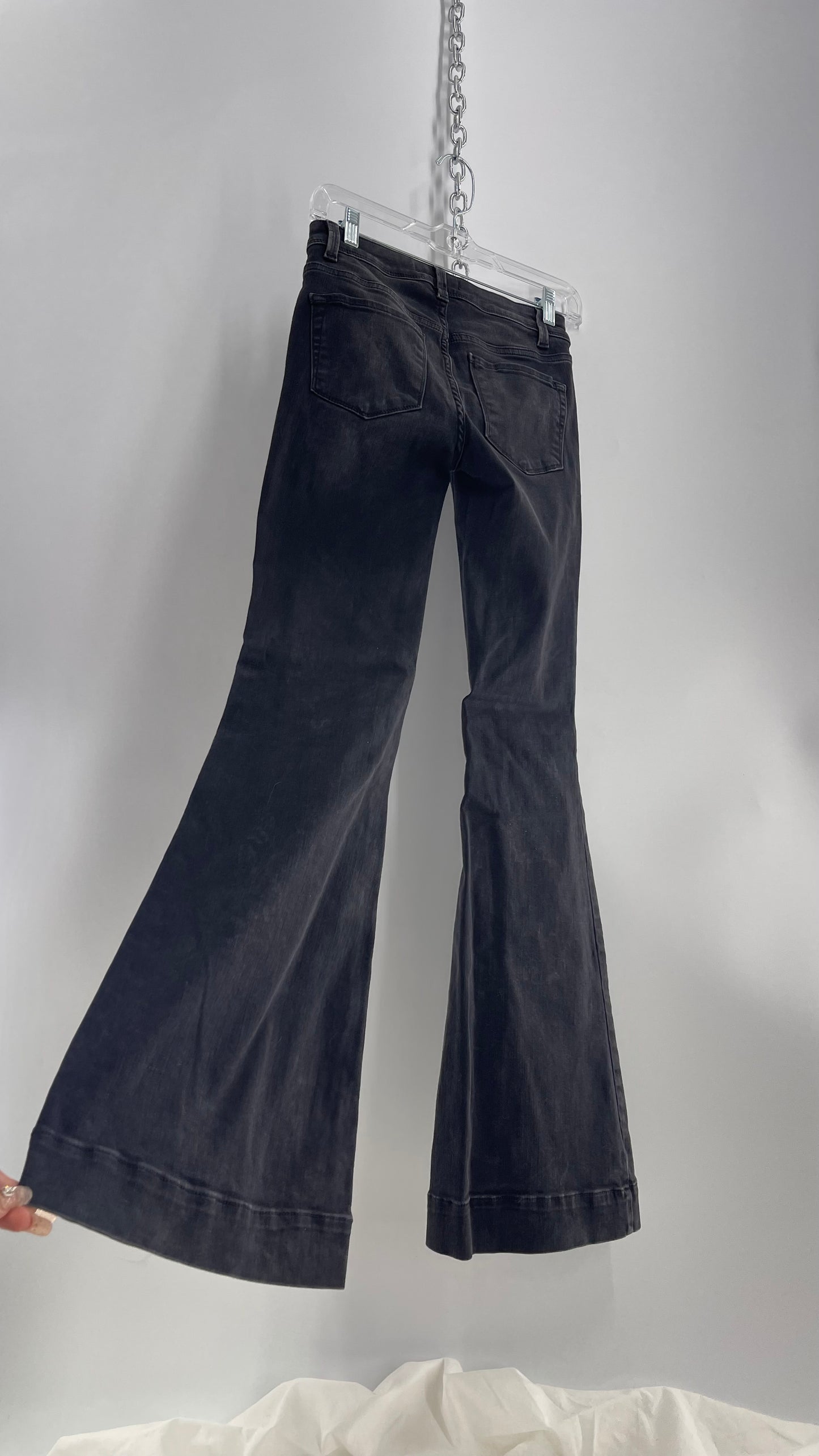 Free People Charcoal Grey Denim Flare (25)