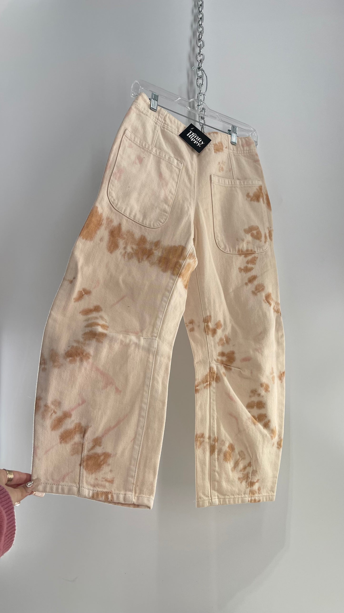 Free People Osaka Beige Carpenter Pant with Sunburst Tie Dye (24)