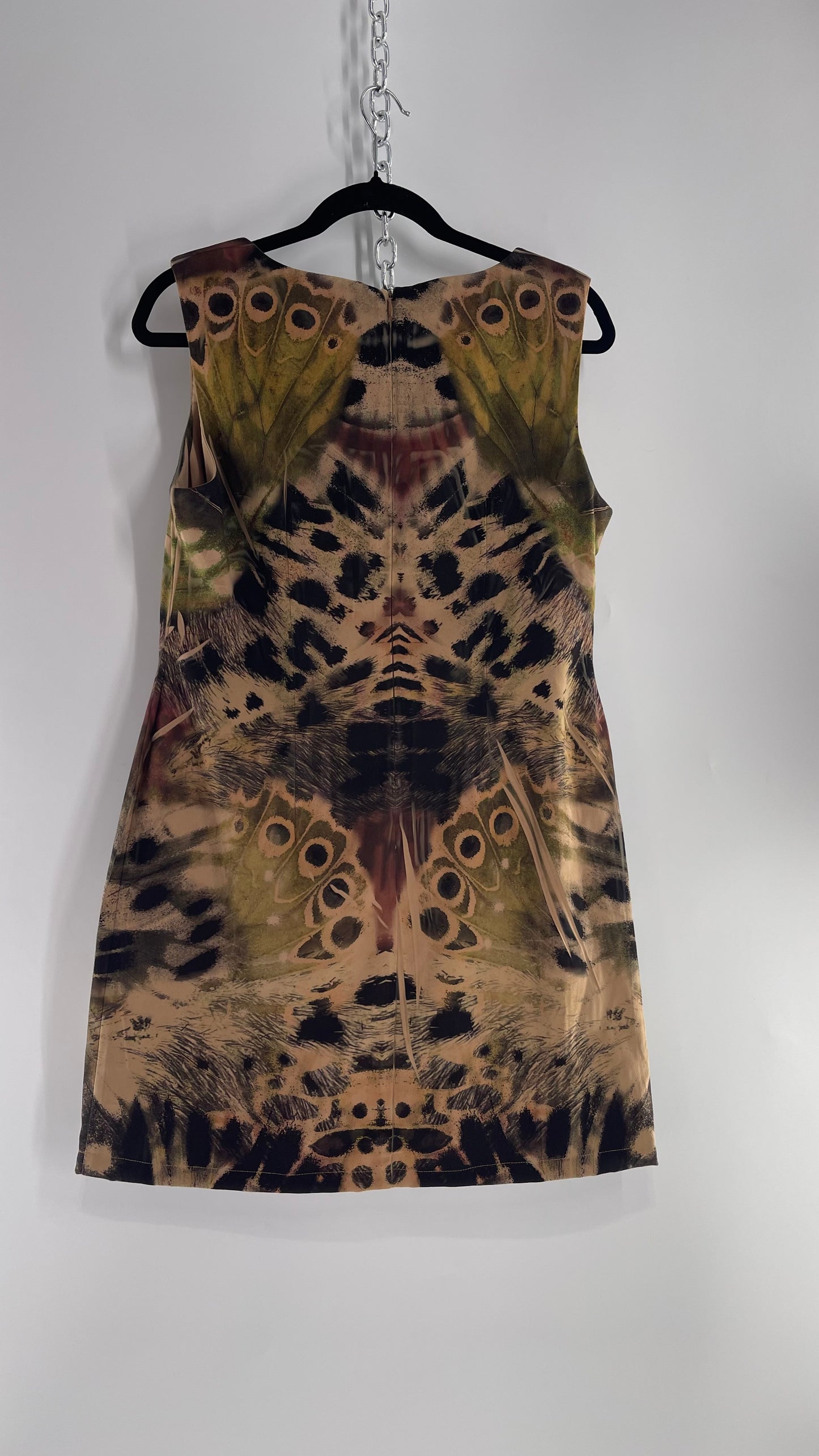 Vintage Obscured Tropical Leopard Printed Micro Mini Dress (10)