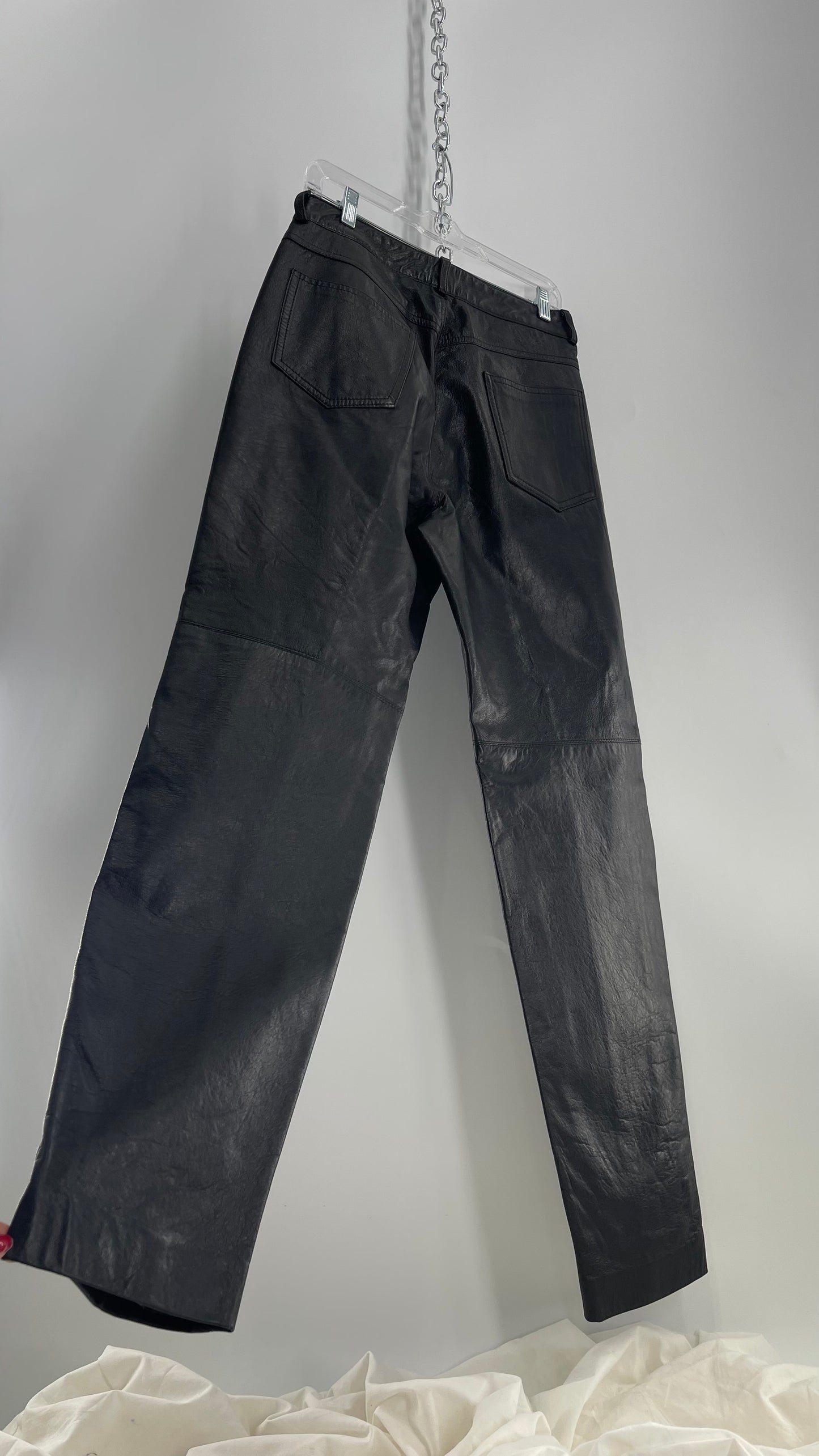 Vintage J. Percy for Marvin Richards Black Leather Pants (12)