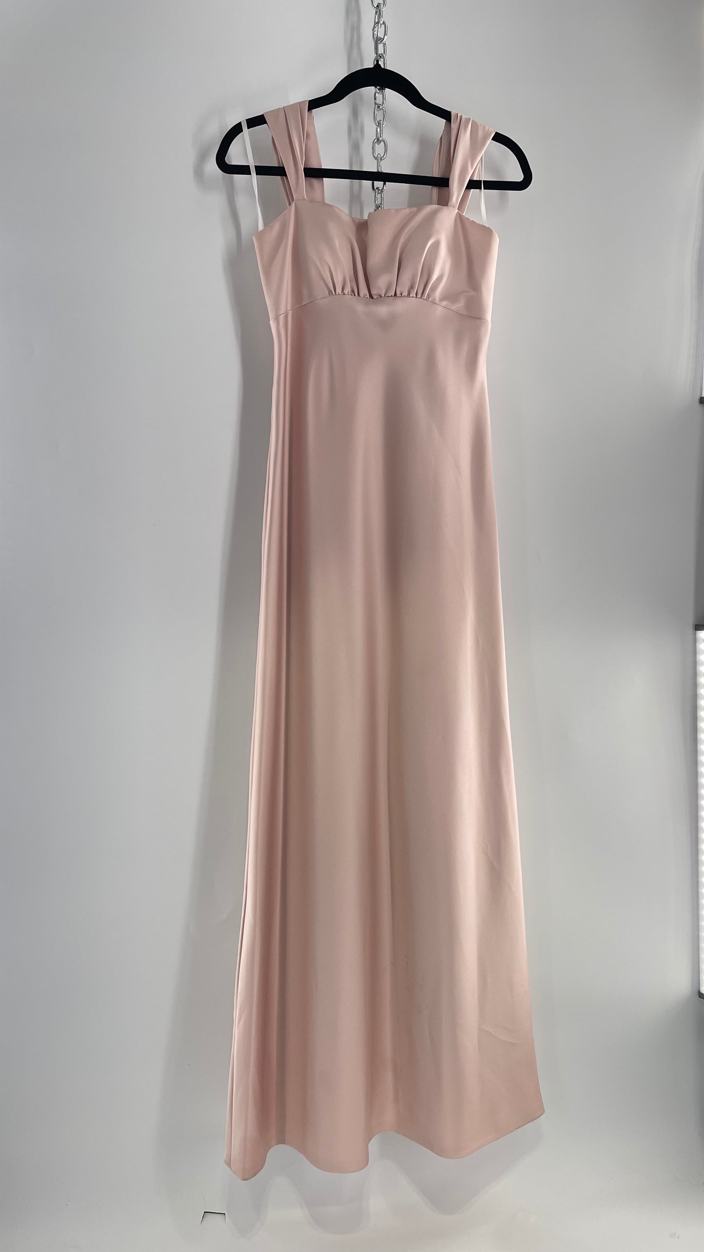 Vintage Alvina Valenta 1990s Classic Pink Drape Shoulder Dress (10)(Medium)