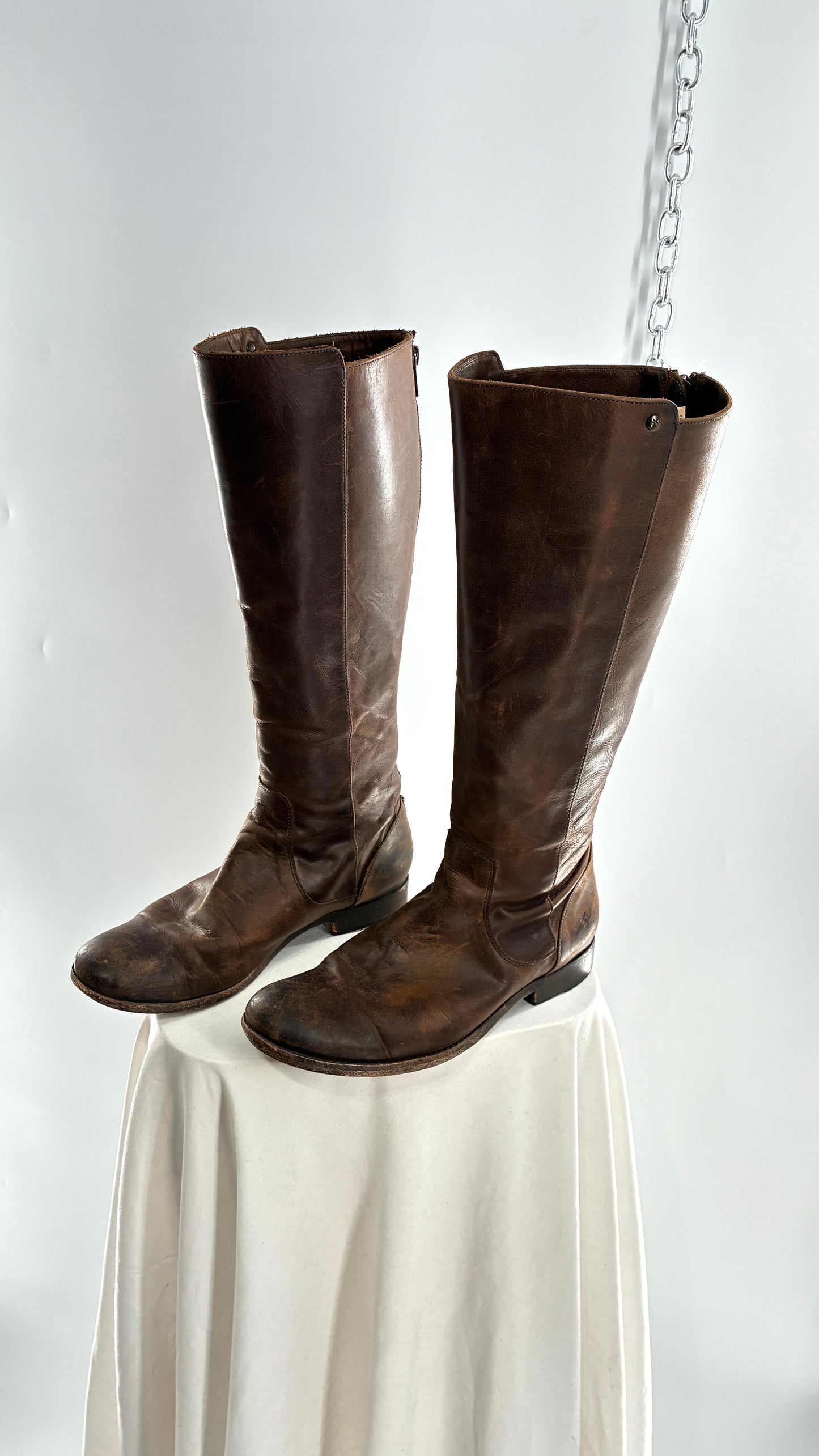 Vintage Distressed FRYE Riding Boots Made in Mexico (8)