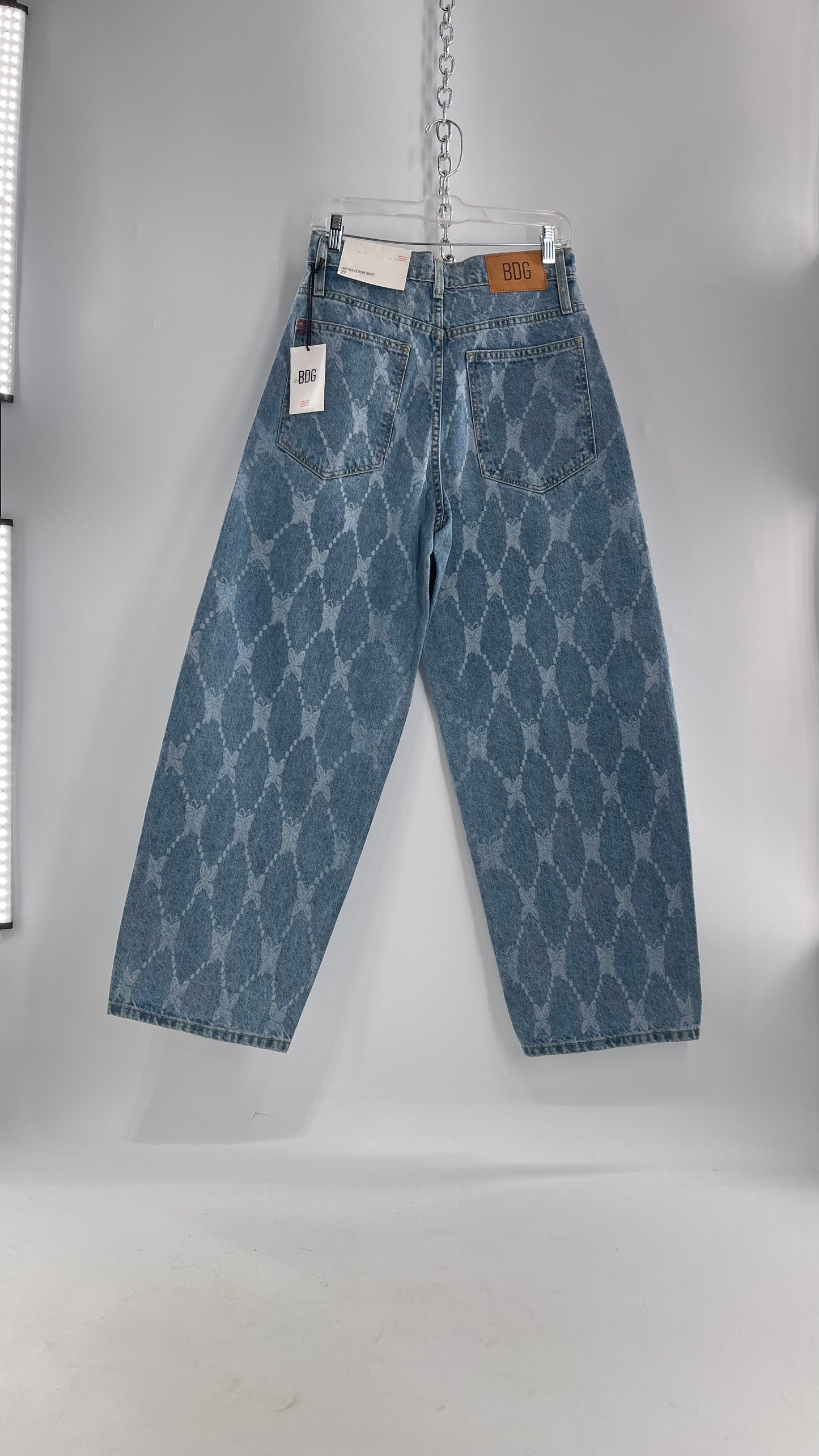 BDG Baggy Bleached Butterfly Jeans with Tags Attached (27)
