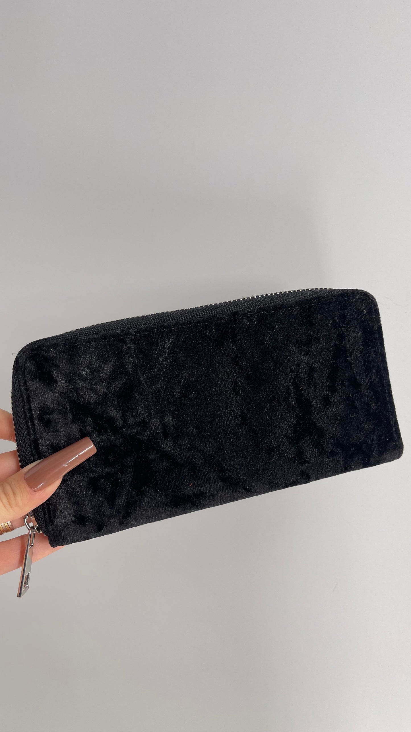 Black Velvet Clutch Style Wallet