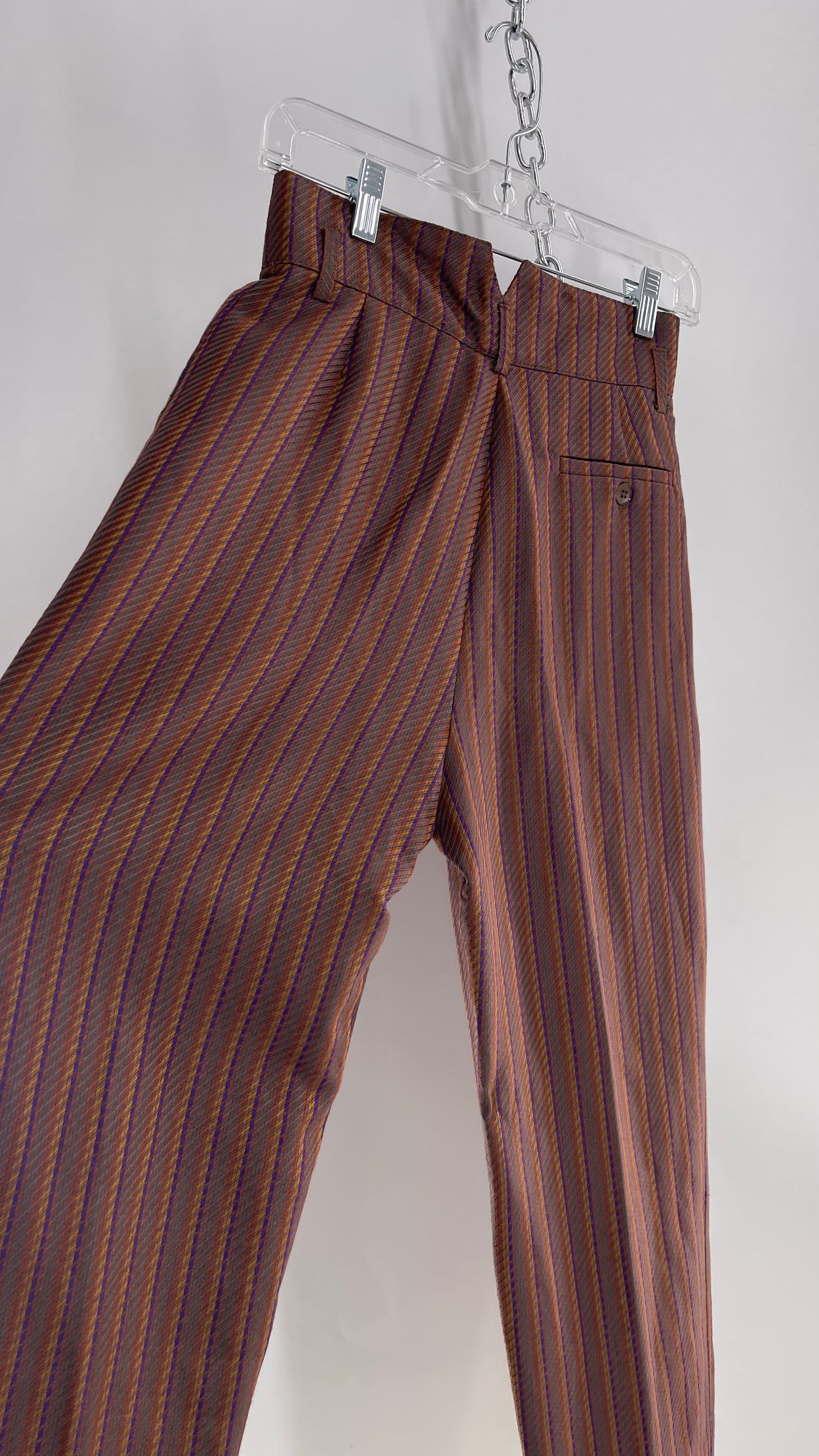 Vintage High Waisted Striped Trouser  (2)