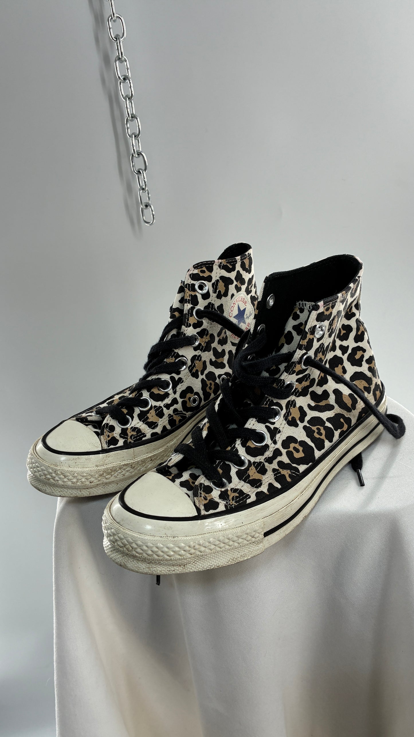 Vintage Converse Chuck Leopard Driftwood Ctas 70 Hi (W6.5)