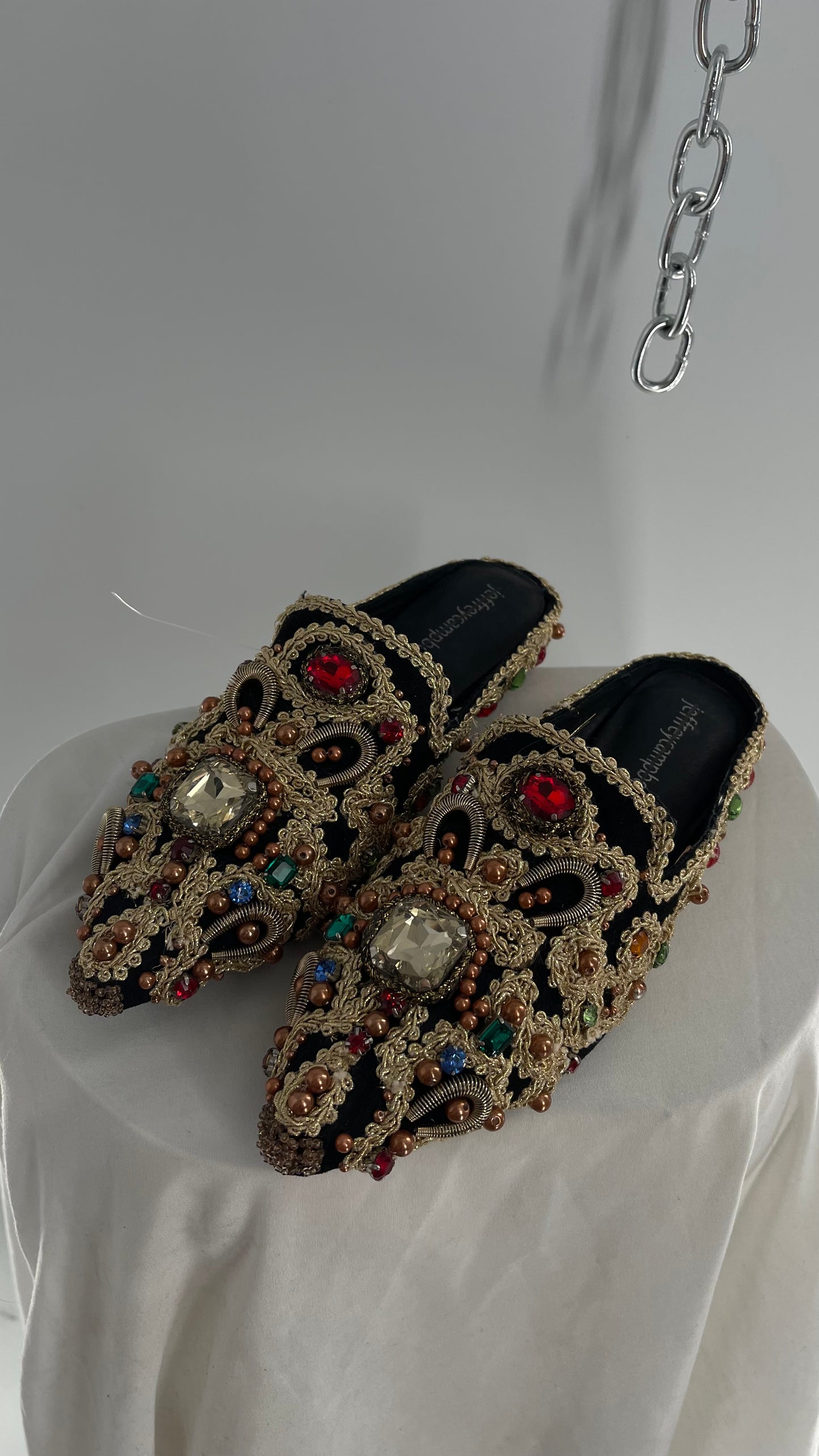 Jeffrey Campbell Sarika Embellished Pointed Mules Covered in Stones, Beads, and Embroidery  (6)