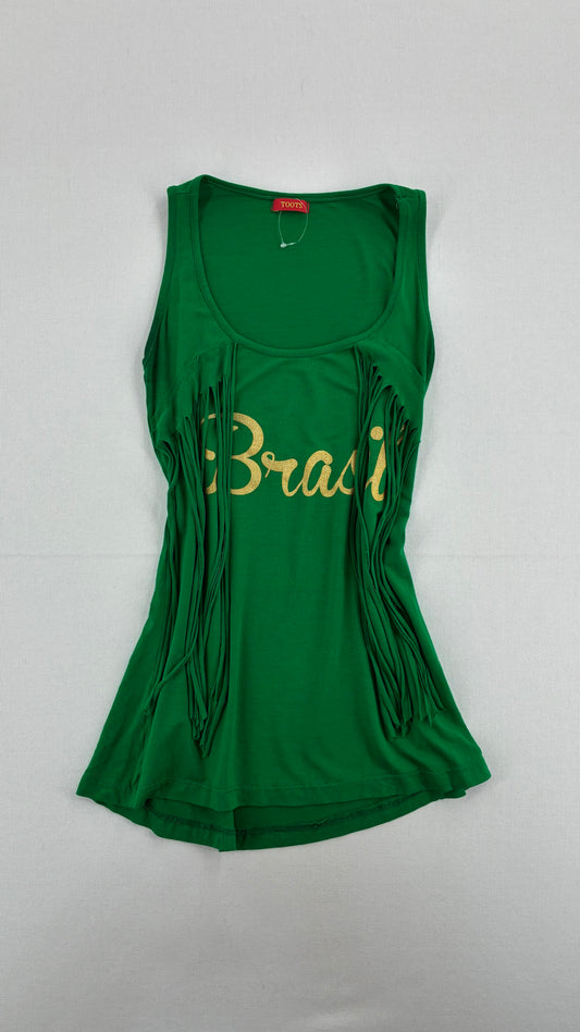 Vintage BRASIL Tank with Tassels (Small)