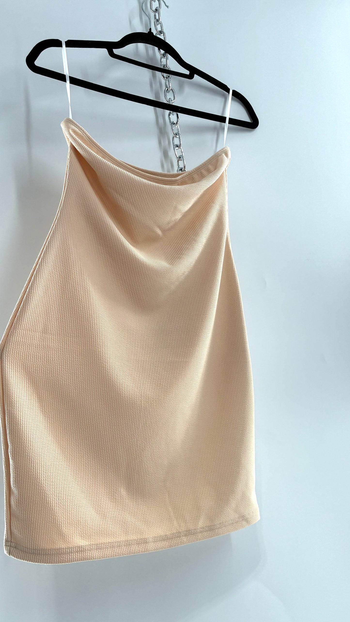 Nude Ribbed Tube Mini Dress Underlay Slip