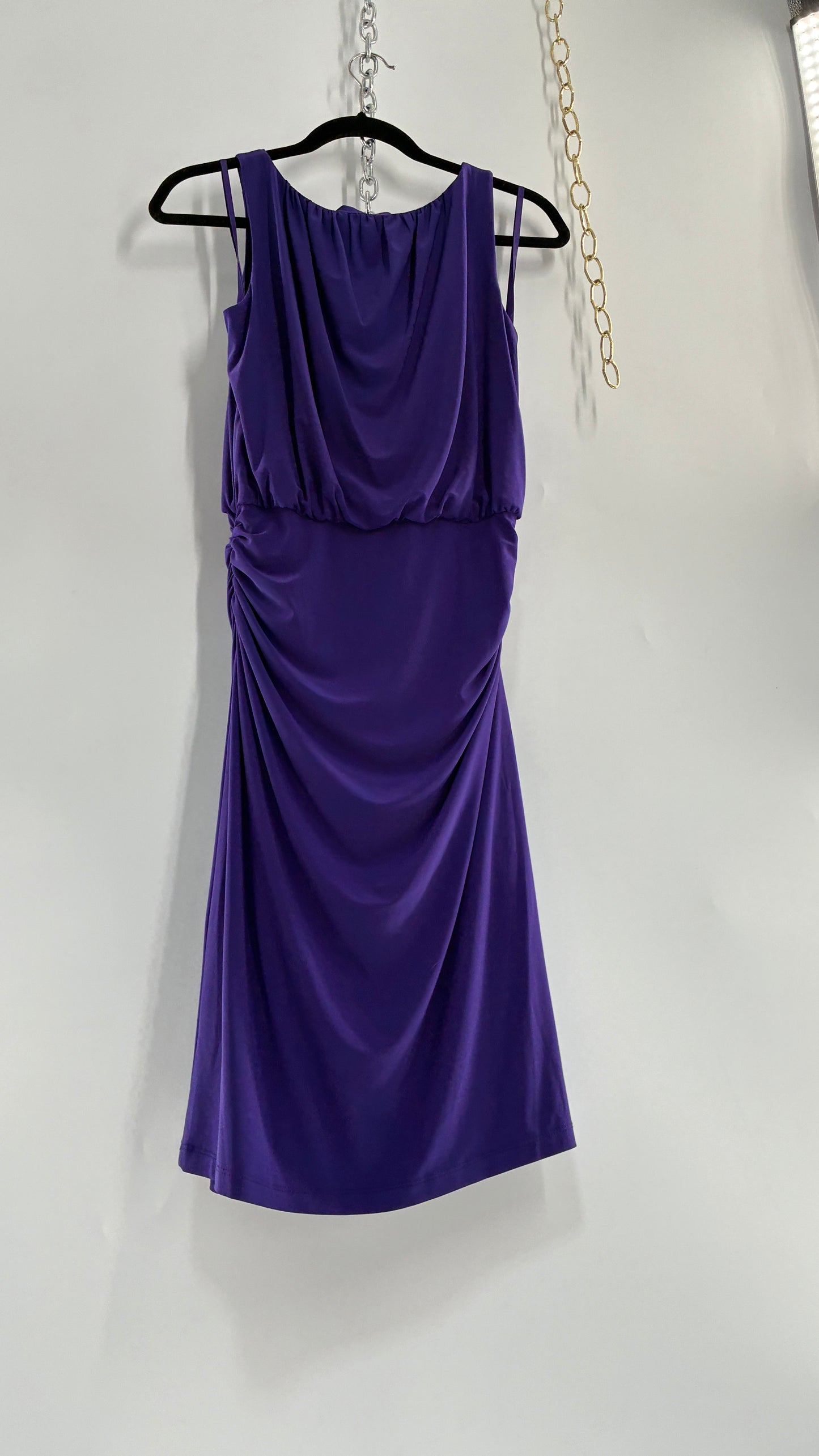 Vintage RALPH LAUREN Purple Midi Dress with Tags Attached (4)