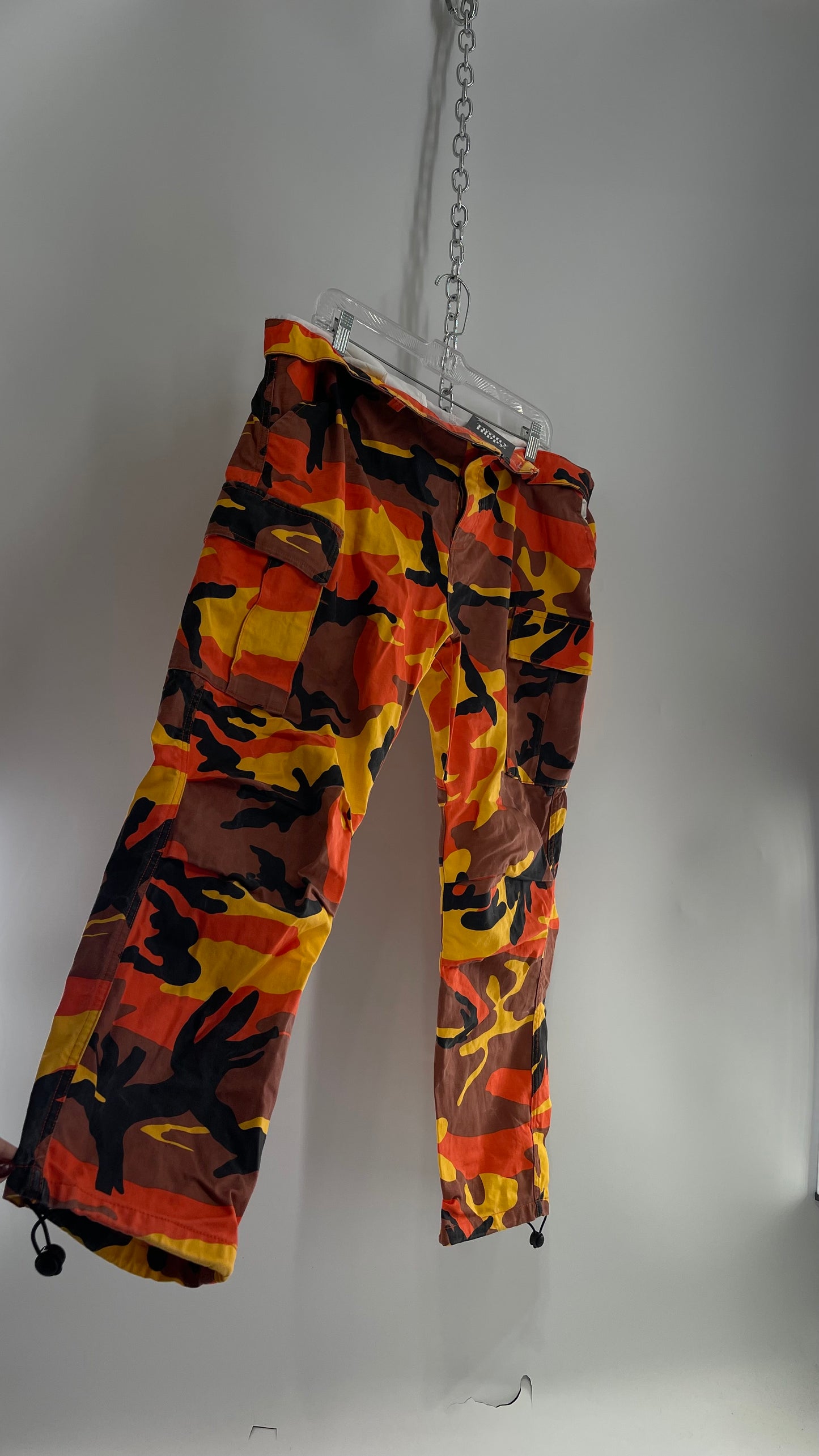 Big For Sam Orange/Yellow/Black Camo Cargo (XXL)