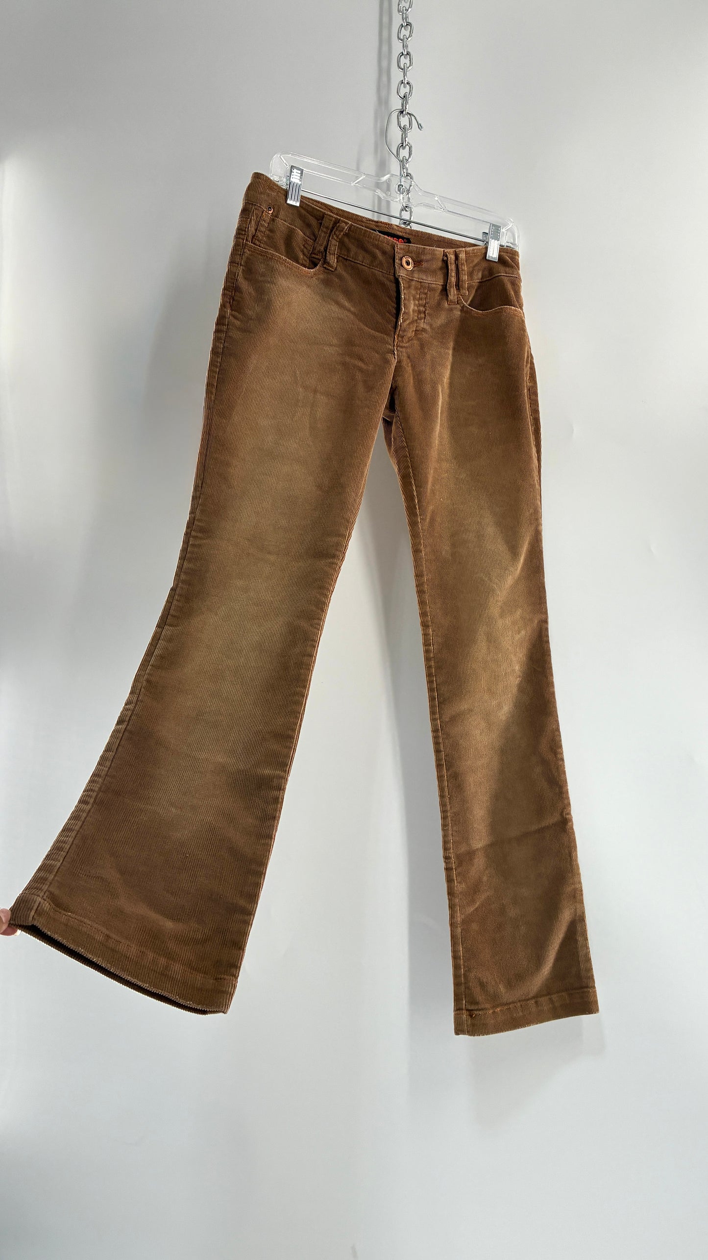 Vintage DOLLHOUSE Ultra Low Rise Corduroys with Distressed Jacron and Fade Detail (5)