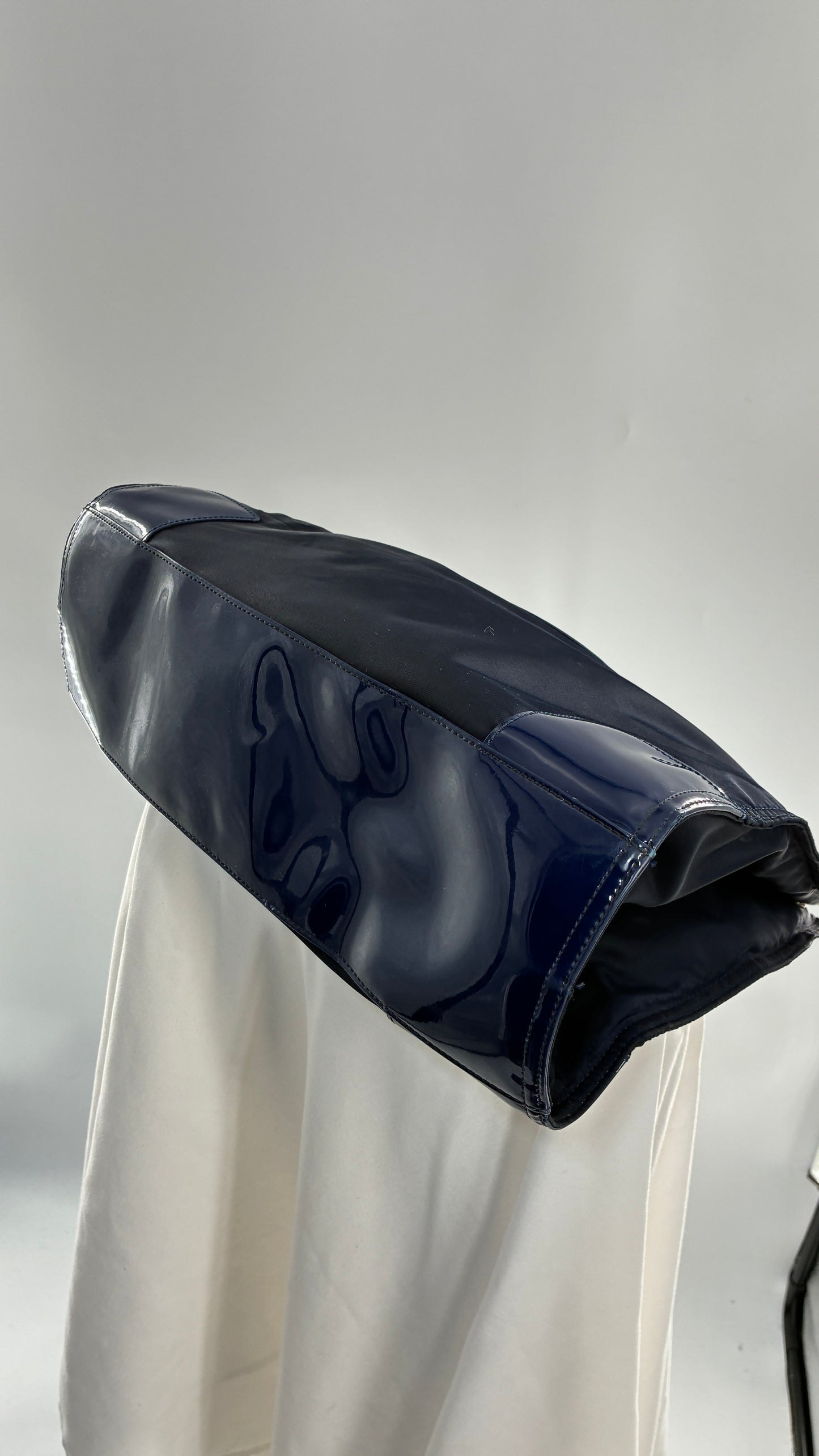 Vintage Tory Burch Navy Blue Ella Tote