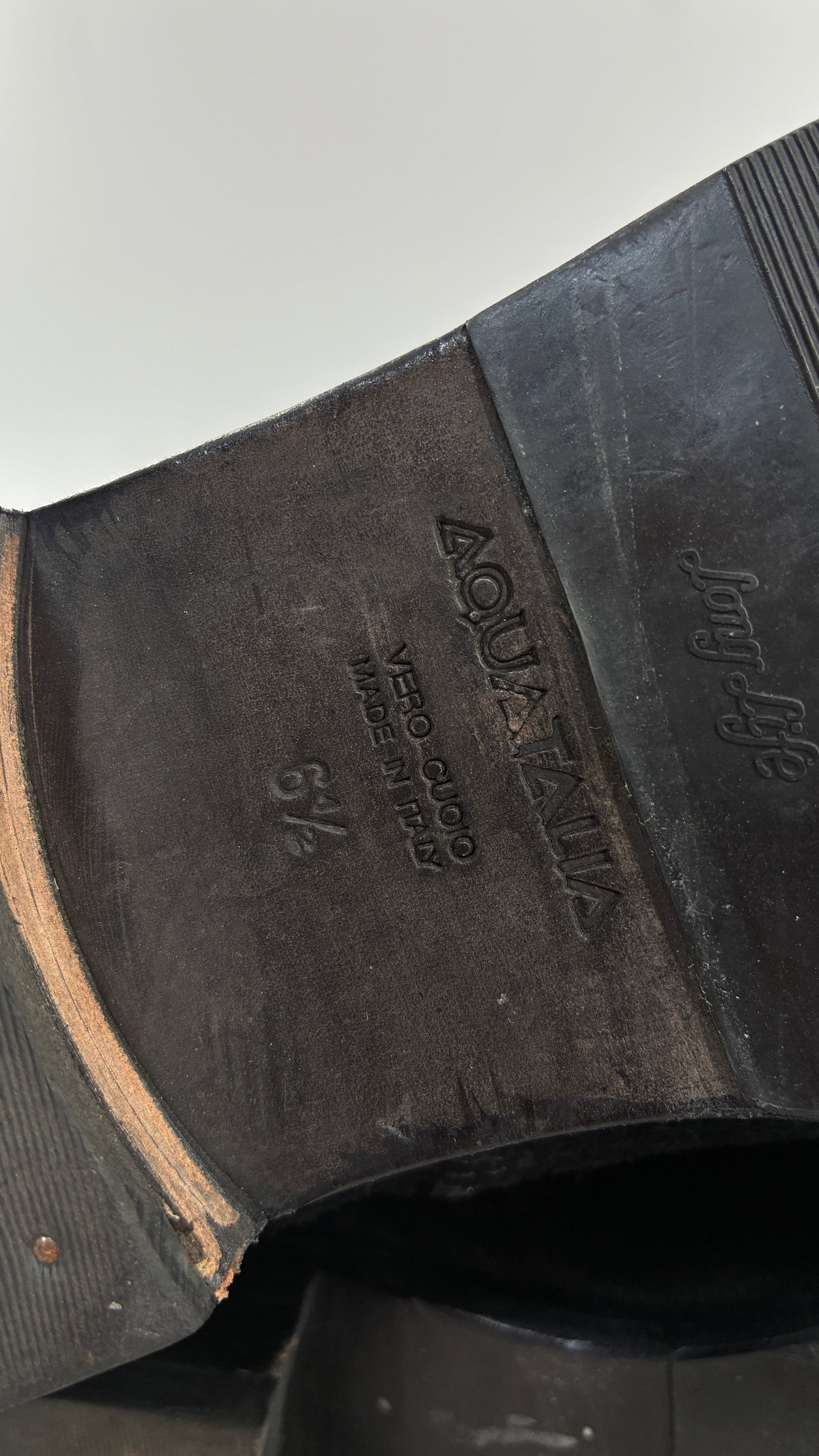 Vintage AQUATALIA Black Genuine Suede Riding Boot with Ribbed Detailing  (6.5)