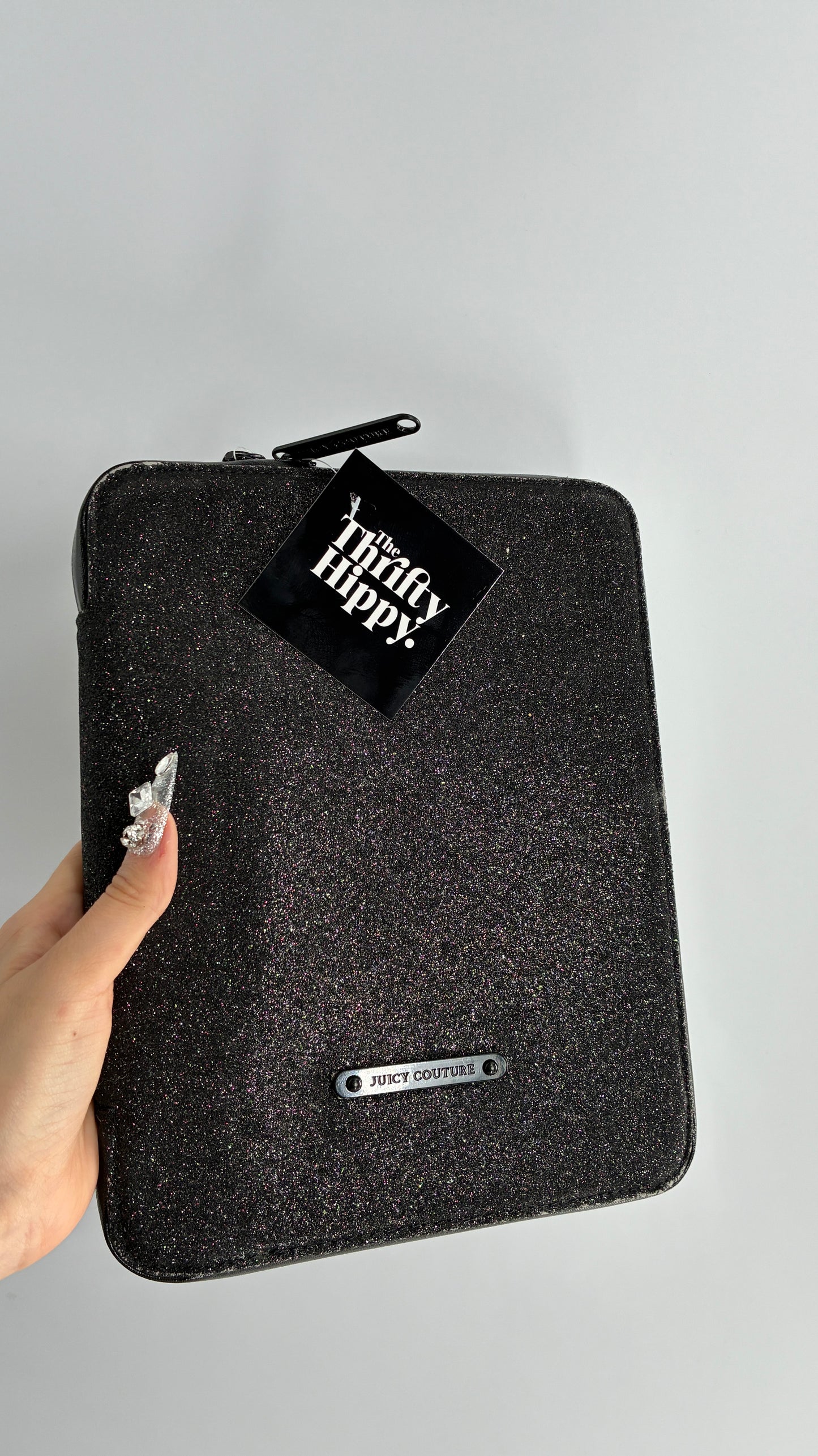 Vintage JUICY COUTURE Black Glitter Case with Tags Attached