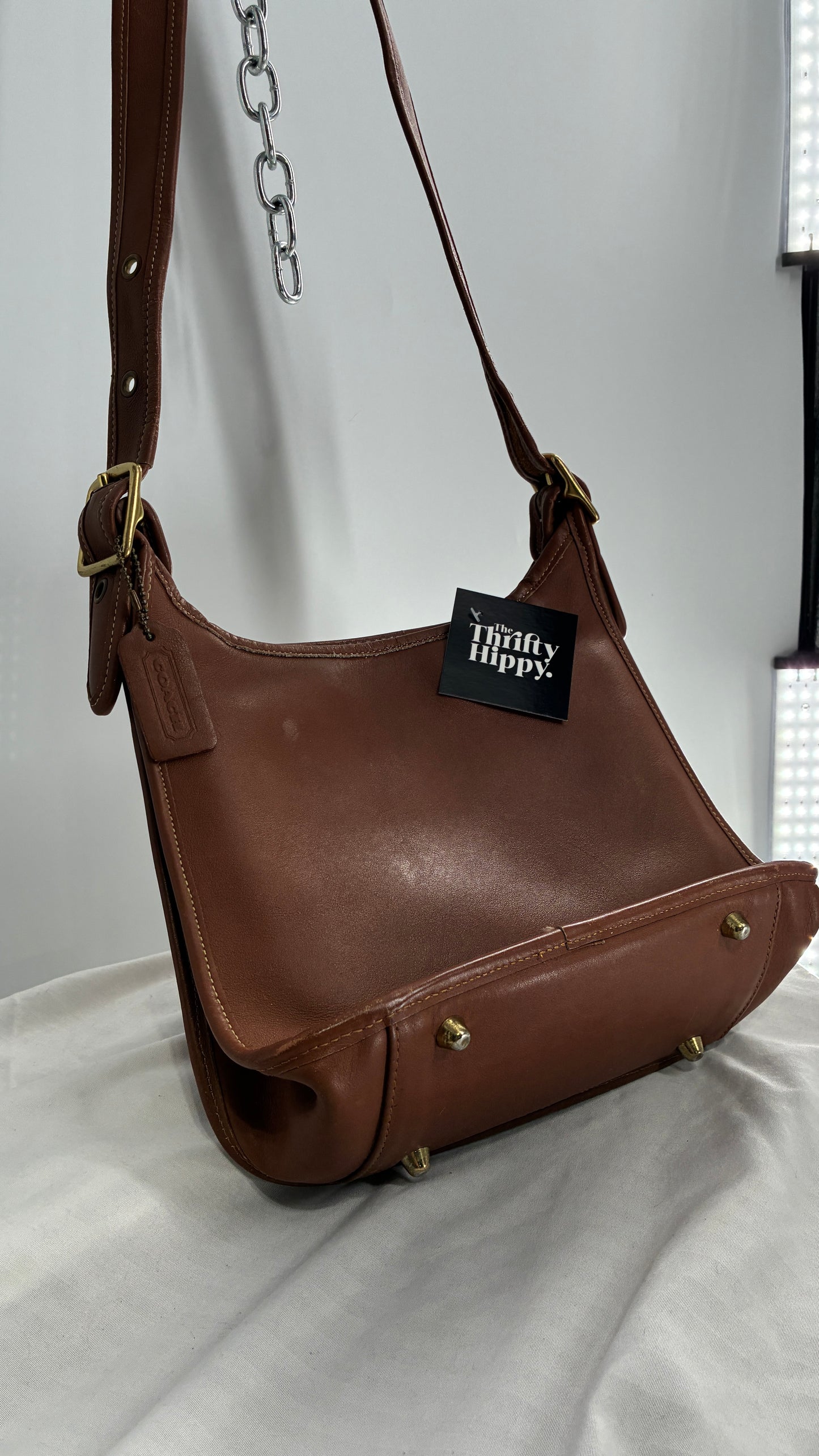 Vintage COACH Brown Leather Legacy Cross Body Shoulder Purse