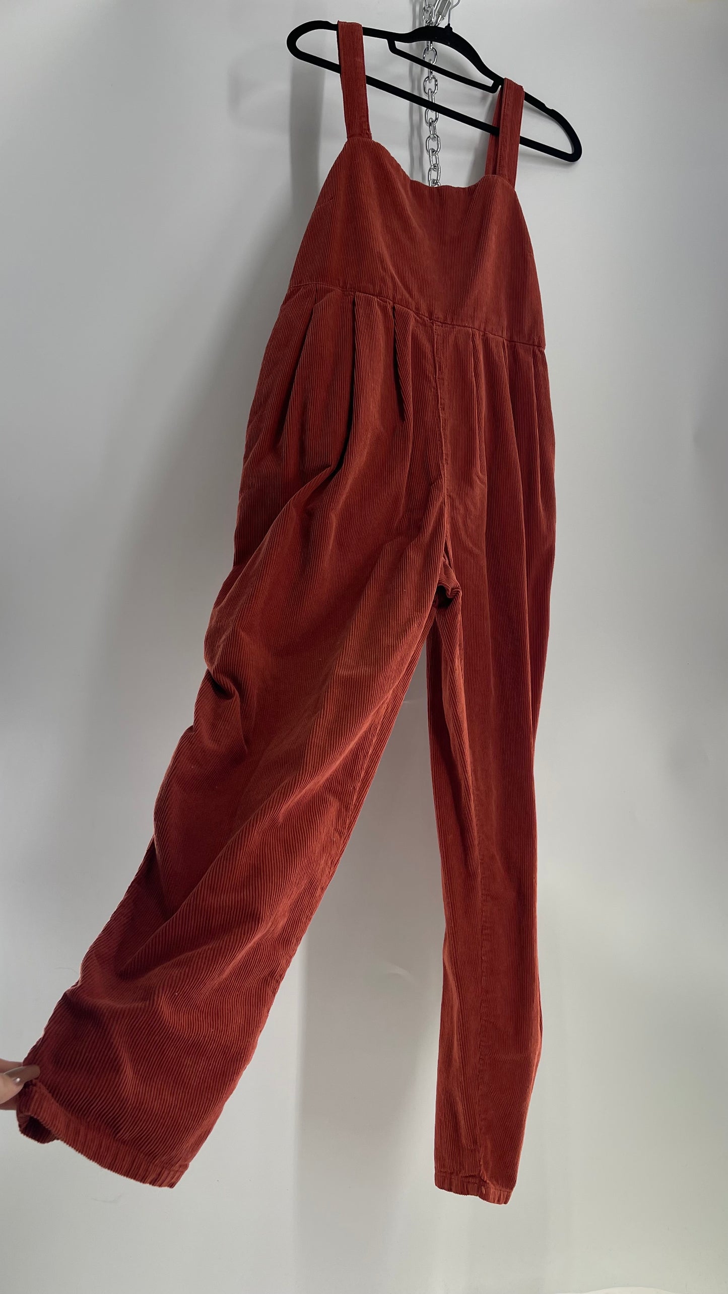 Free People Rust Orange Corduroy Jumpsuit with Tags Attached (Medium)