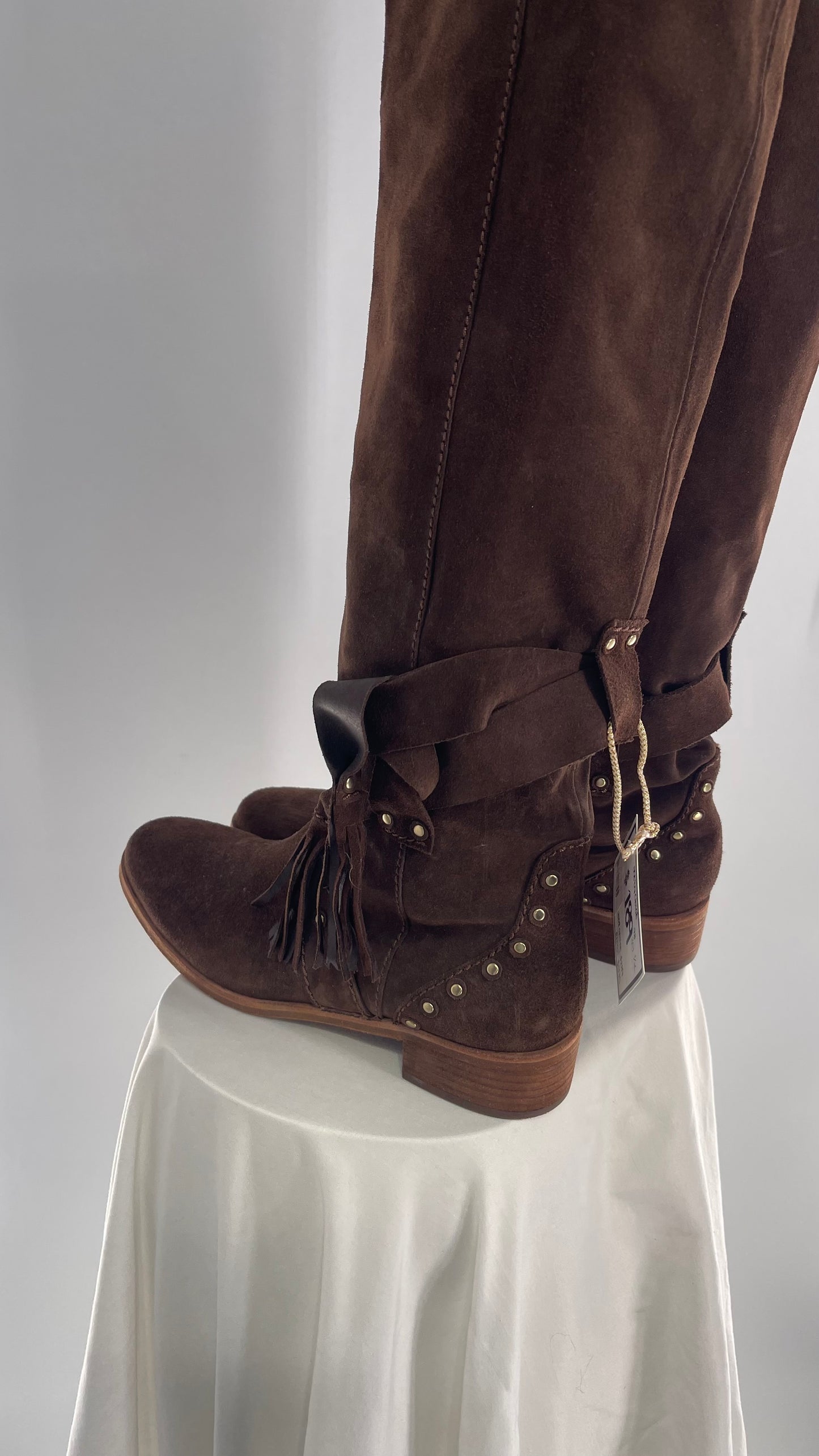 See by Chloé Dasha Dark Brown Dakar Thigh High Suede Boots (39.5/9.5)