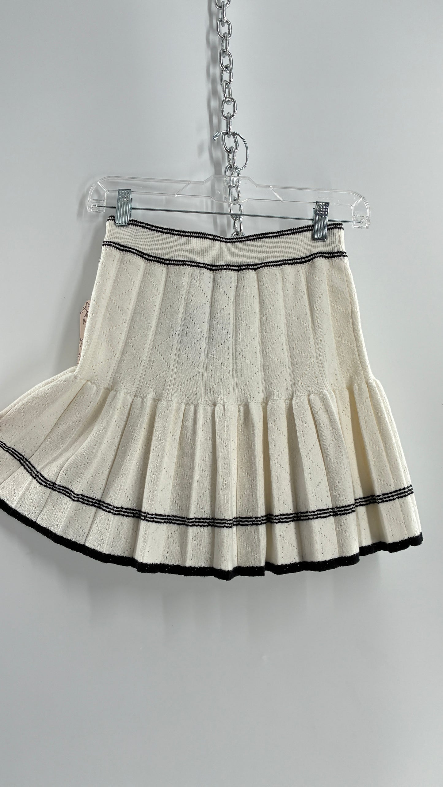 Willow & Wind Knit Pleated Mini Skirt with Tags Attached (Small)
