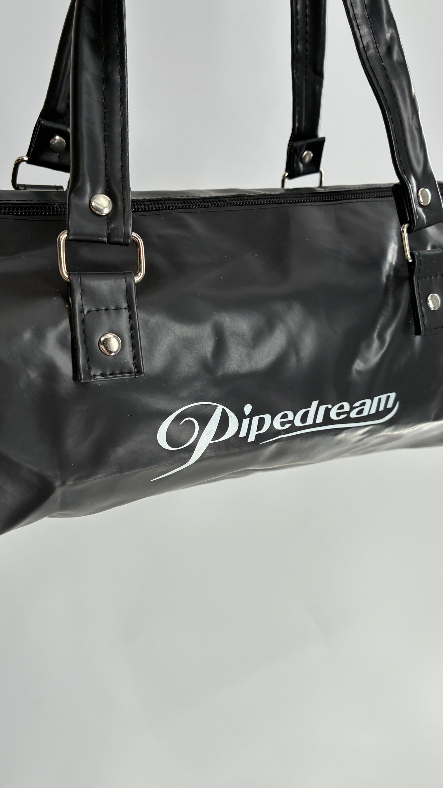 Vintage PIPEDREAM 2005 Cylindrical Black Shoulder Bag with Studded Details