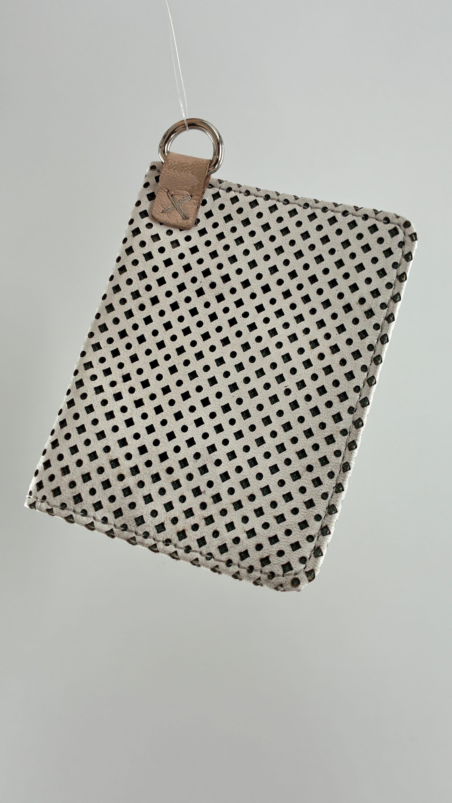Free People Leather White Wallet with Canvas Lining