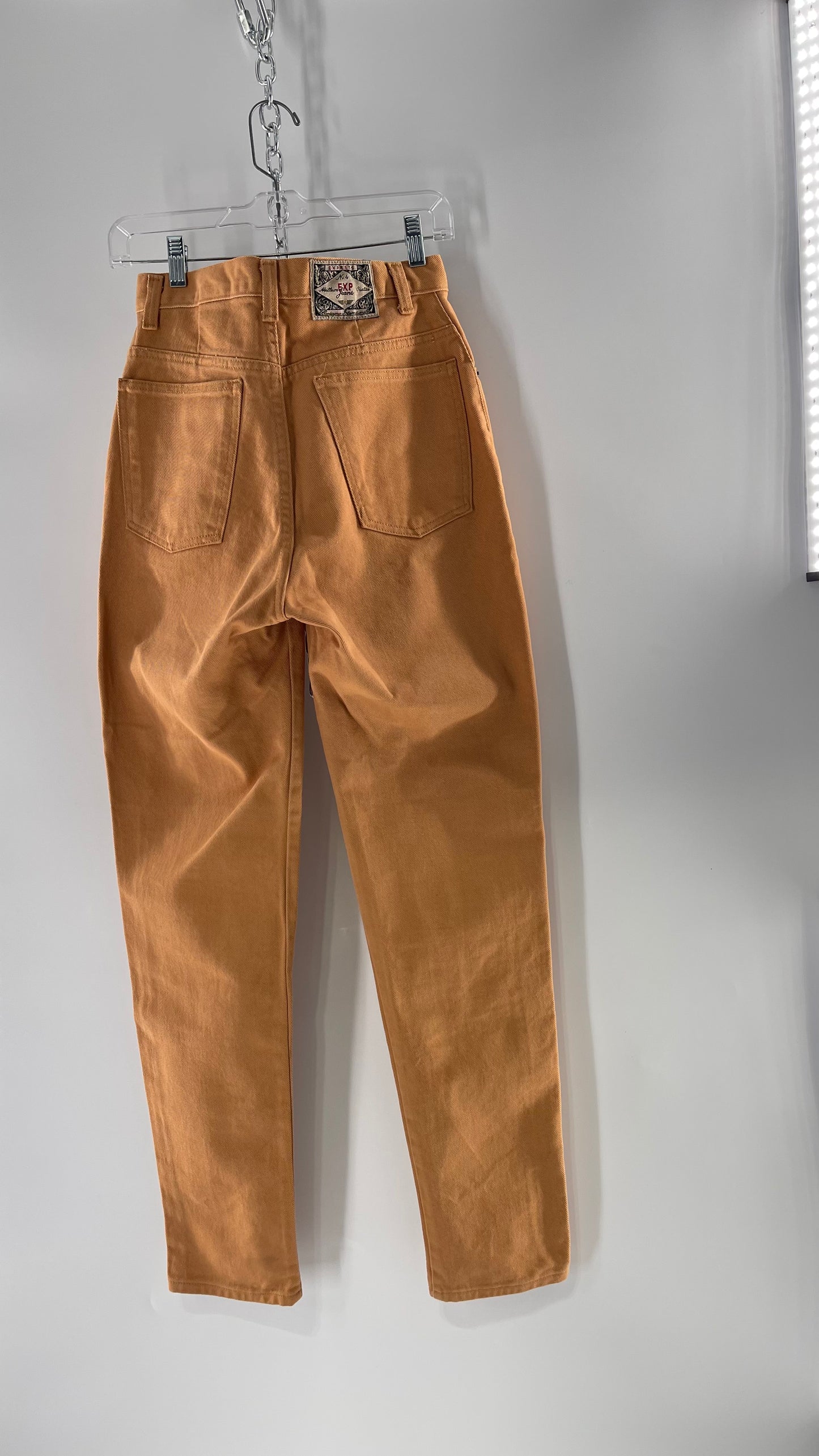 Vintage Mustard/Orange Express Ultra High Waisted Jeans with Old School Jacron (7/8)