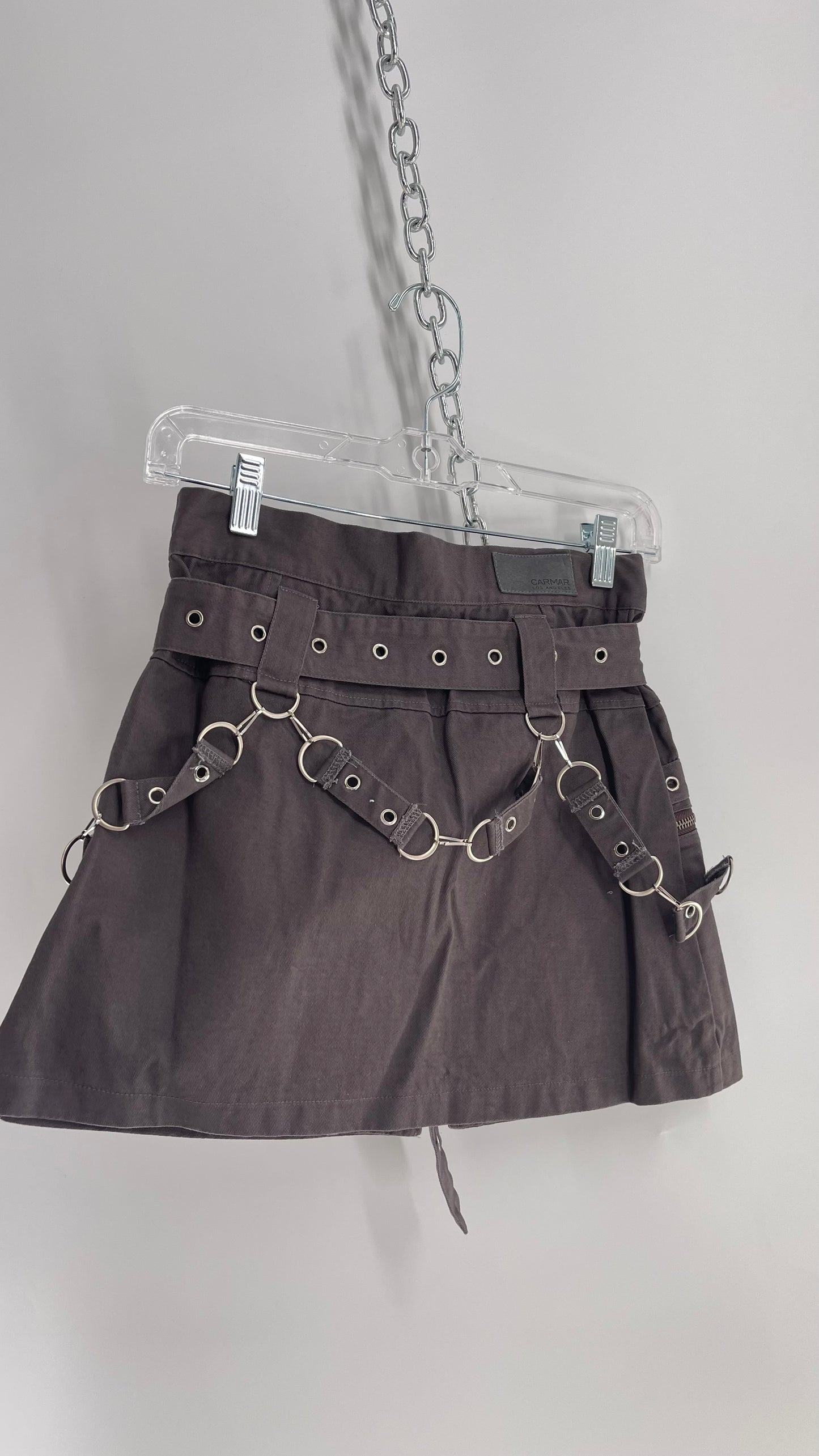 CARMAR LF Gray Grommet Belt, Chain, Studded Tactical Skirt (8)