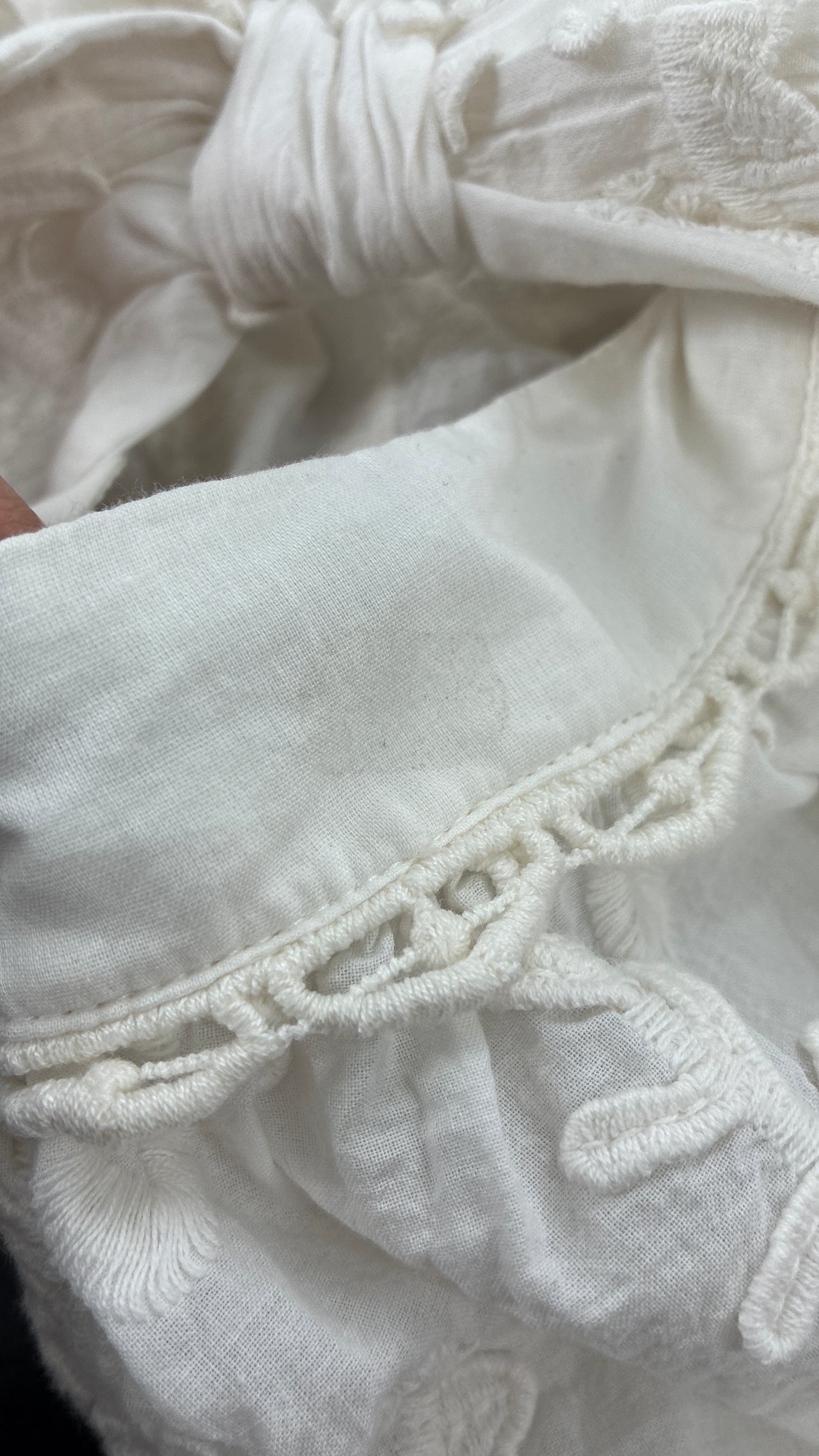 Forever That Girl Anthropologie White Apron Style Blouse with Low Open Back, Tie Detail, and Tags Attached (6)