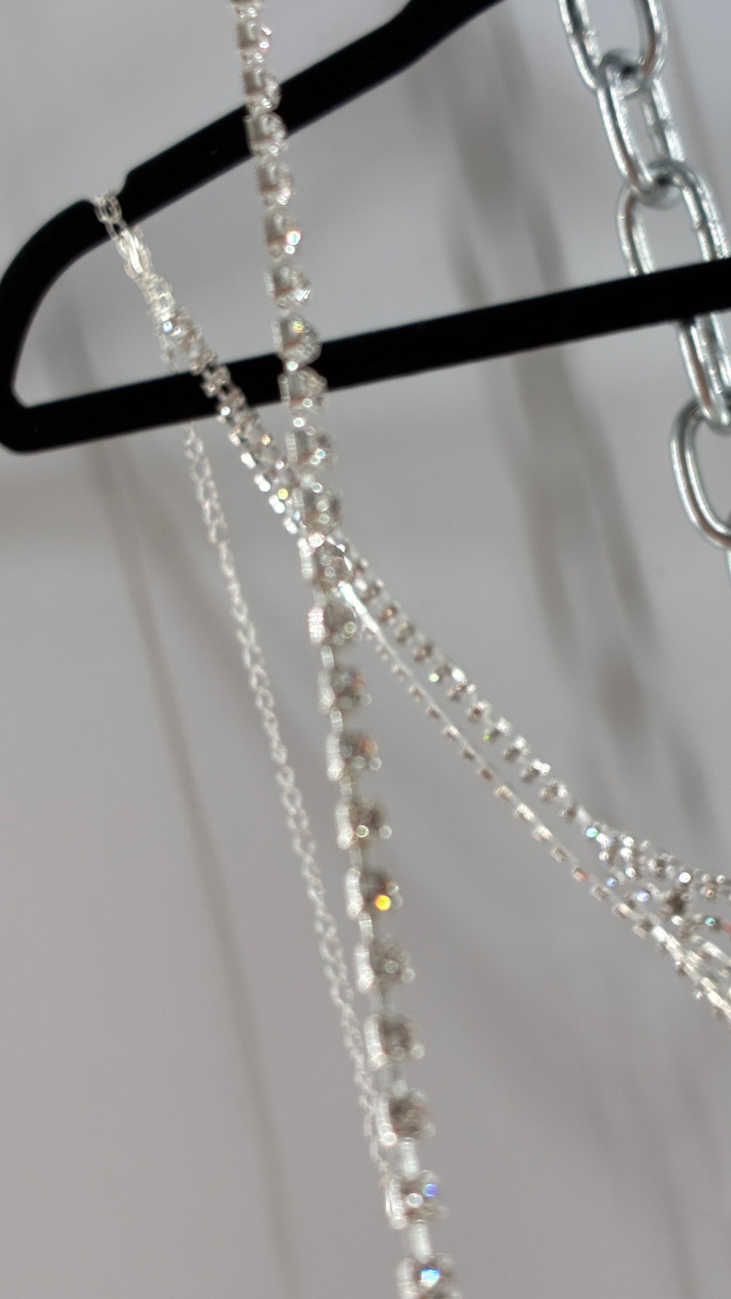 Silver Rhinestone Encrusted Bra, Panty, and Choker Set (One Size)