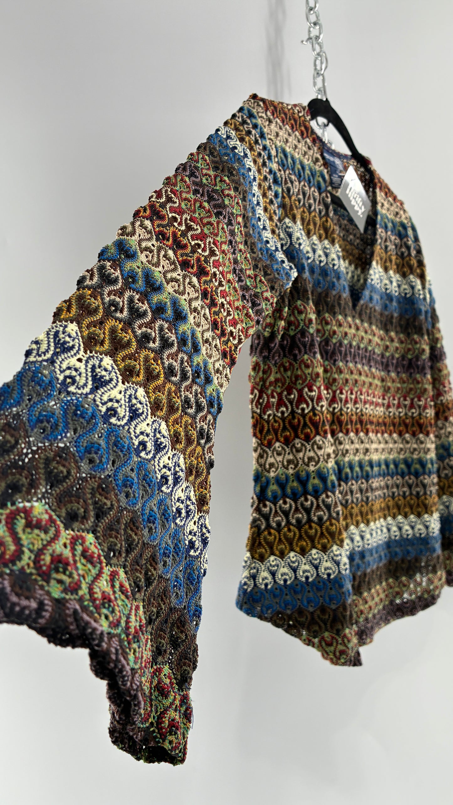 Vintage VENEZIA JEANS Knit Bell Sleeve Blouse (14/16)