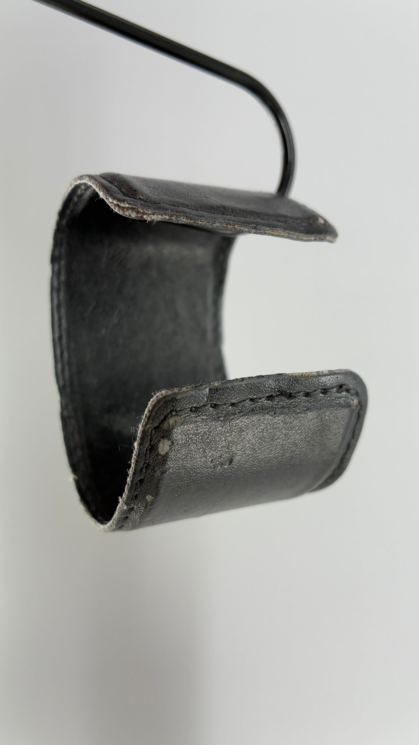 Vintage Leather Studded Mixed Metal Bangle