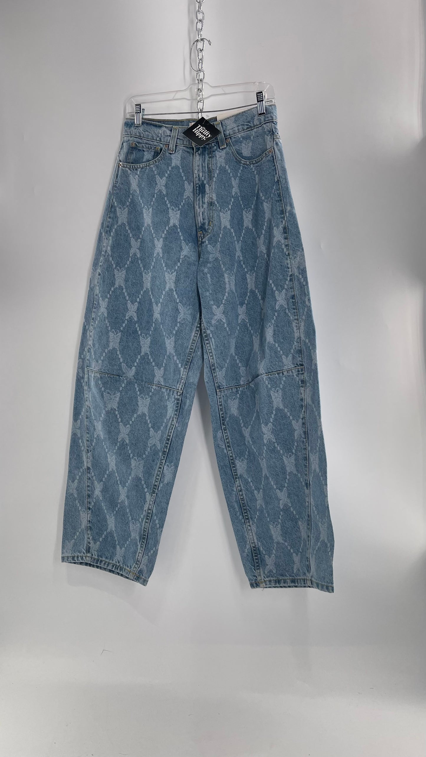 BDG Baggy Bleached Butterfly Jeans with Tags Attached (27)