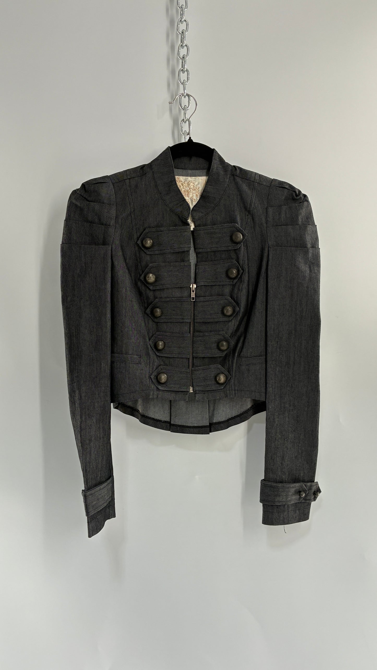 Vintage ARDEN B. Cropped Denim Drummer Jacket (XS)