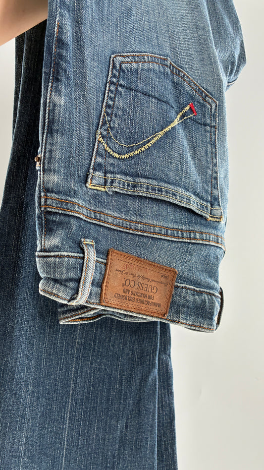 Vintage GUESS Light Wash Kick Flare Jeans (28)