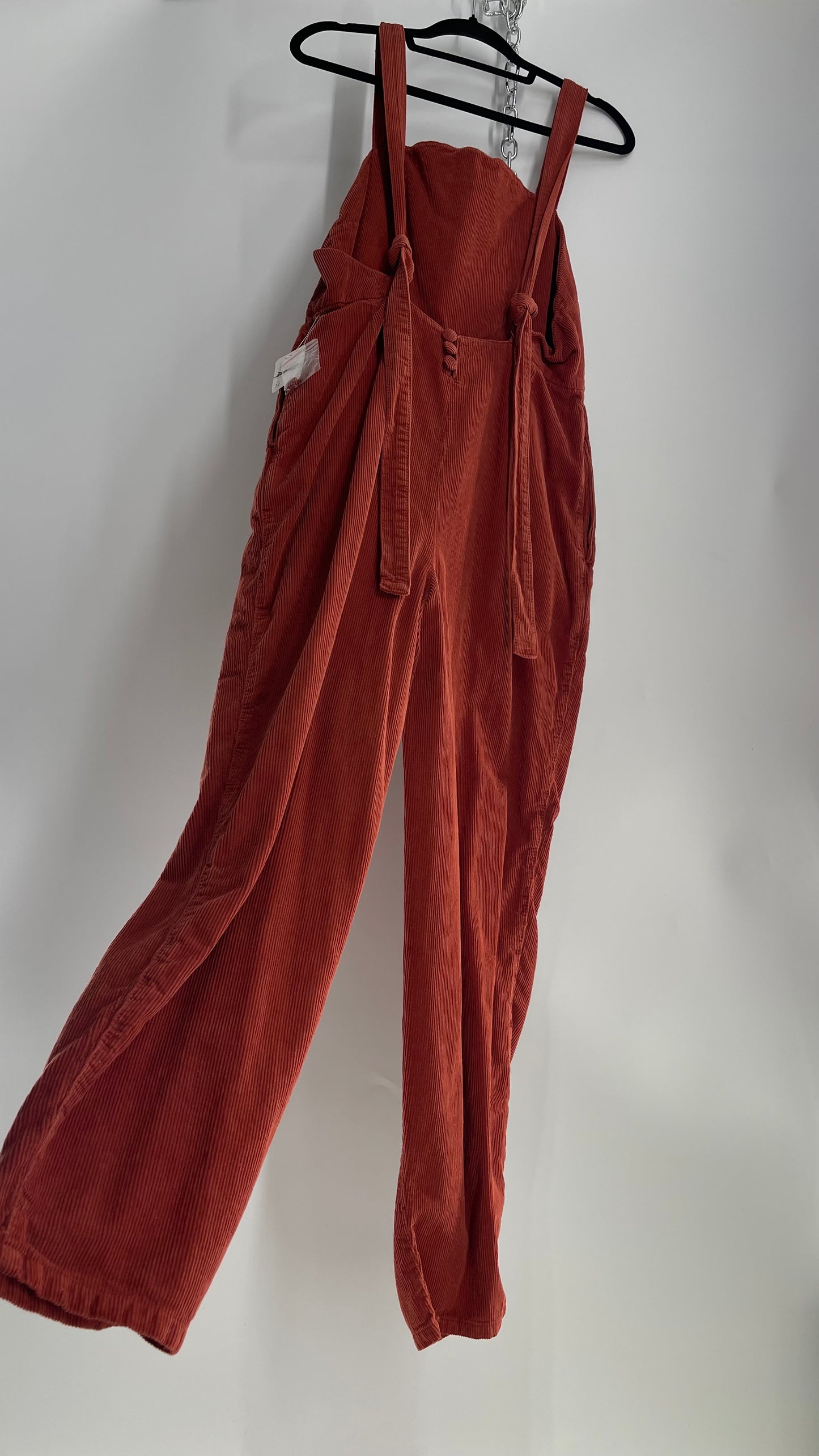 Free People Rust Orange Corduroy Jumpsuit with Tags Attached (Medium)