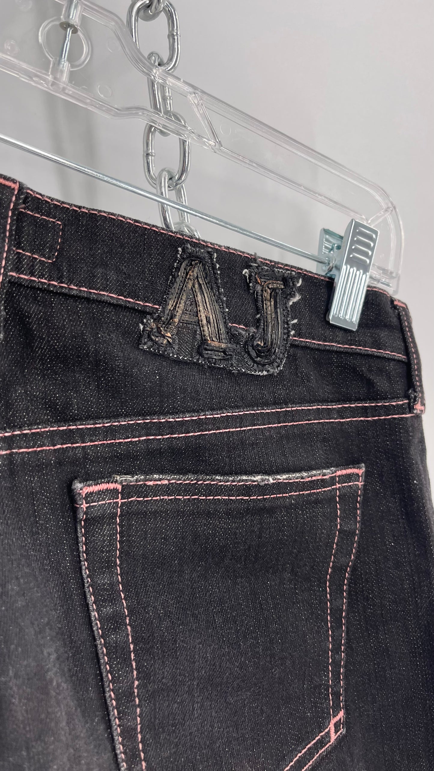 Vintage Armani Jeans with Pink Stitching (28)